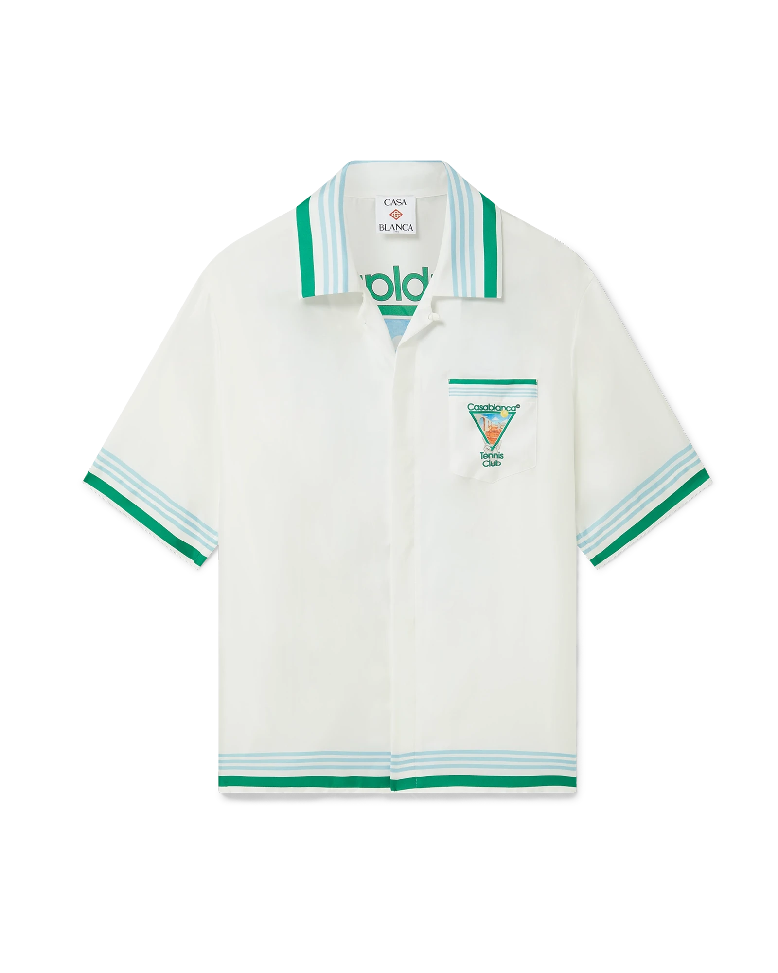 Metaphysical Tennis Icon Short Sleeve Silk Shirt