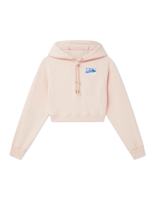 Greek Temple Cropped Hooded Sweatshirt