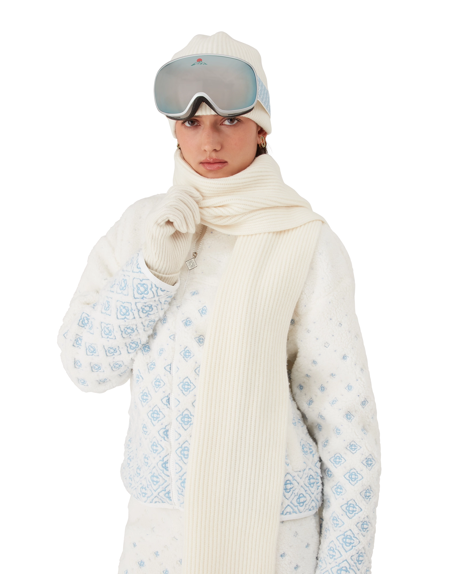 Wool Rib Ski Scarf - 图片 2