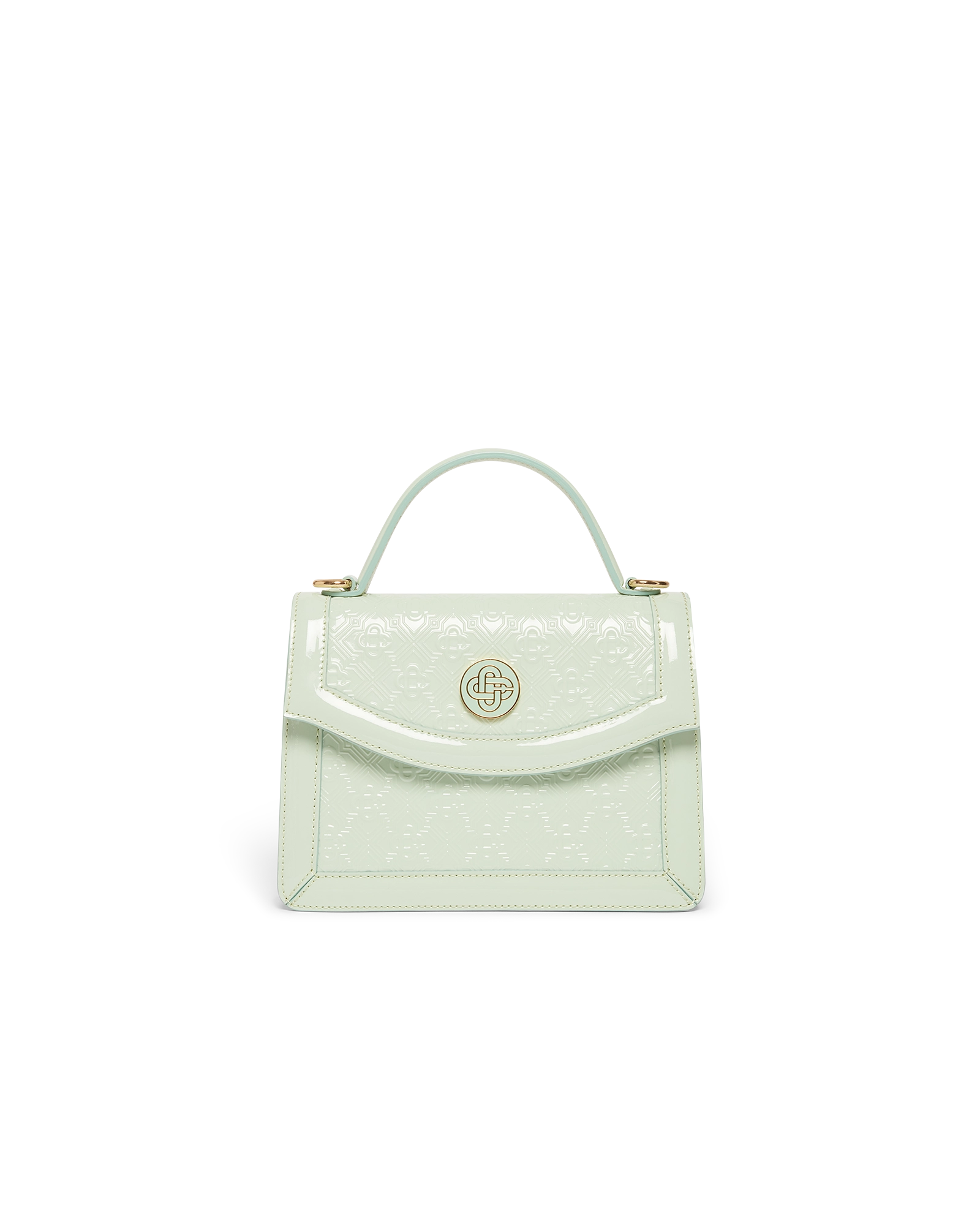 Mint Monogram Embossed Mini Jeanne Bag