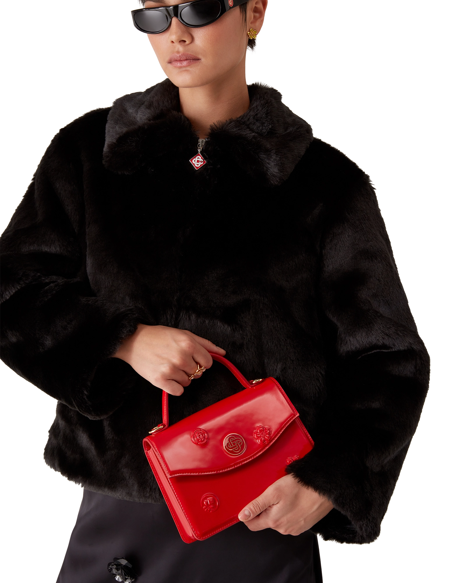 Red Emblems Mini Jeanne Bag - 图片 2