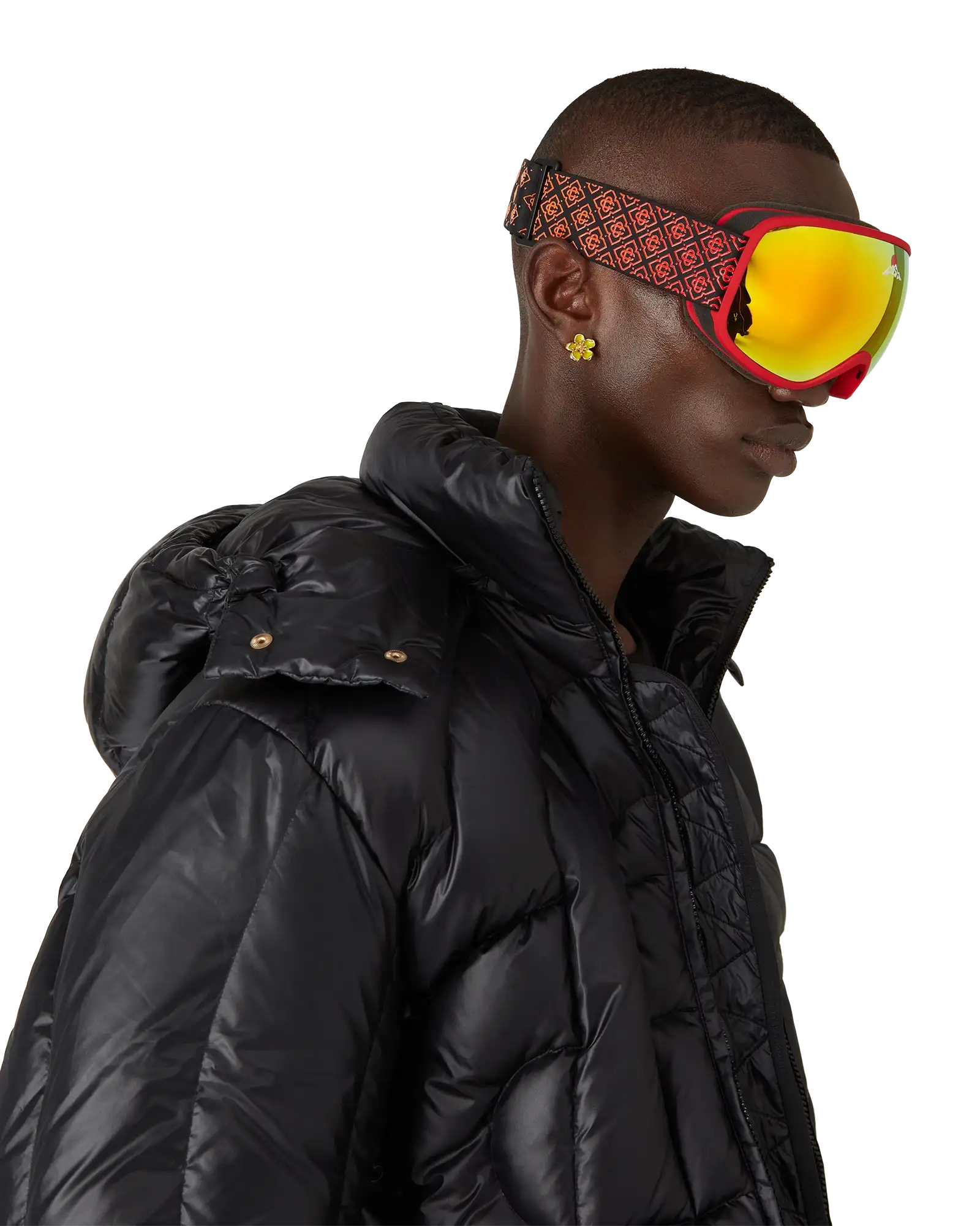 Red & Orange Gradient Ski Goggles - 图片 4