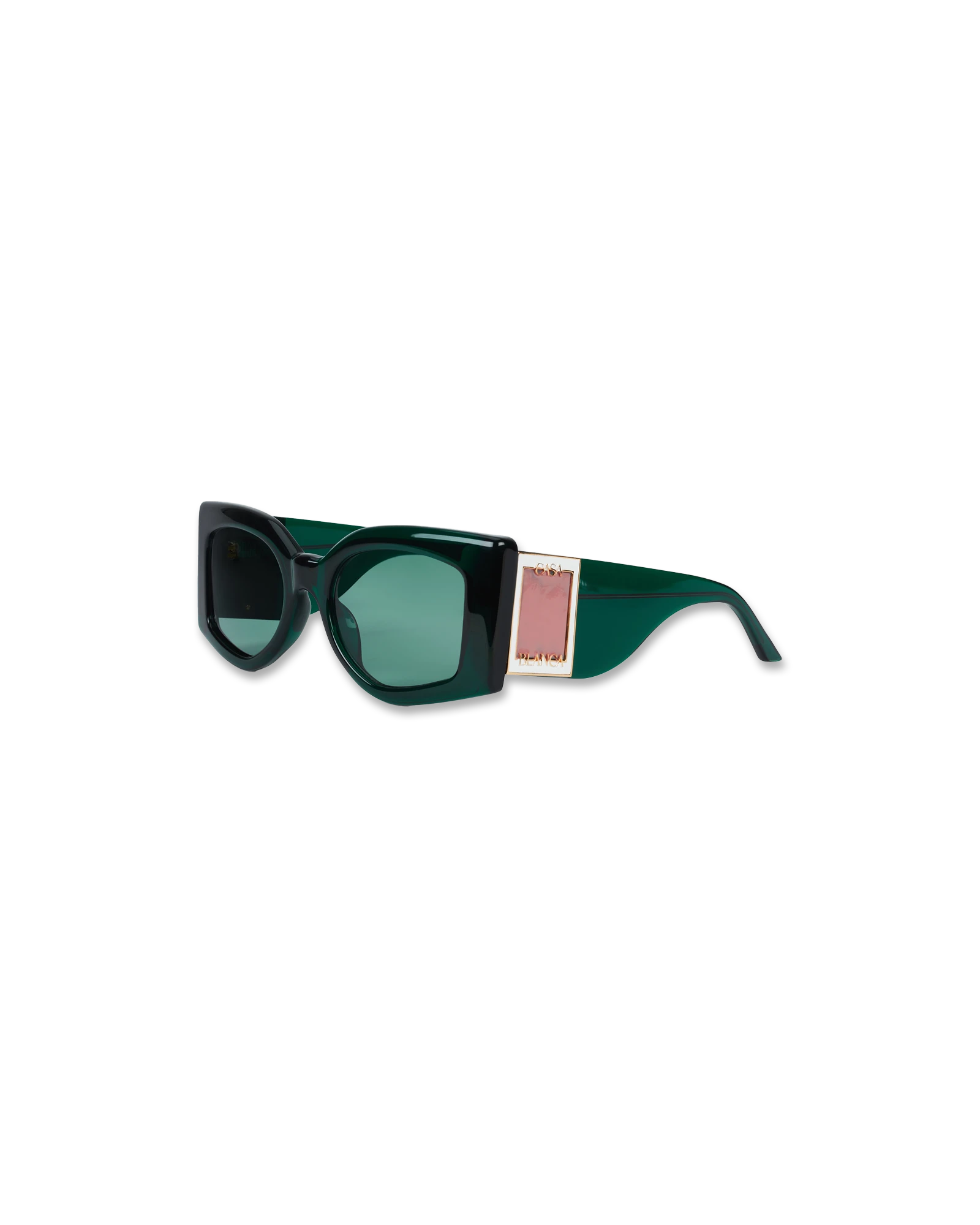Dark Green & Pink The Magazine Sunglasses