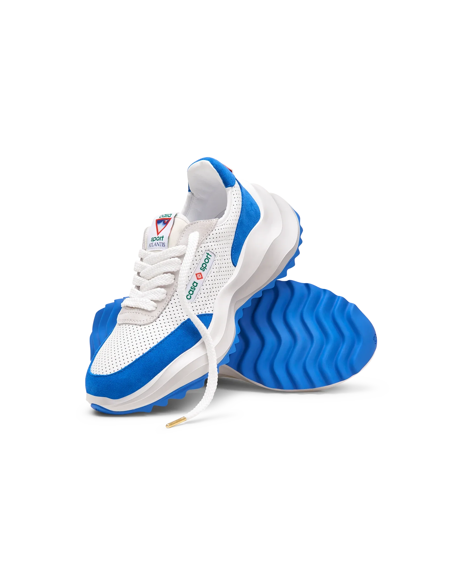 Women's Atlantis White & Blue Sneaker - 图片 5