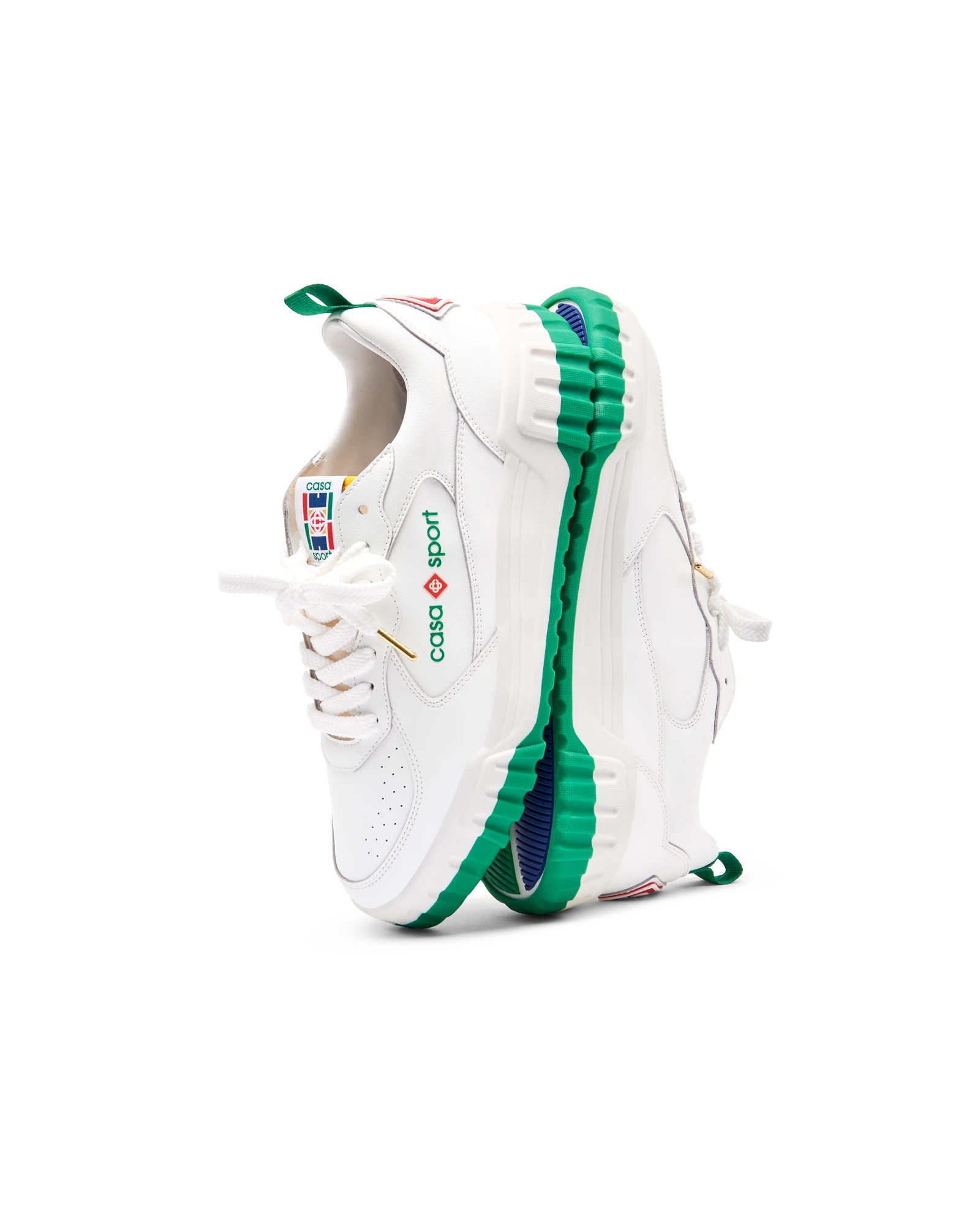 Women's Court White & Green Sneaker - 图片 3