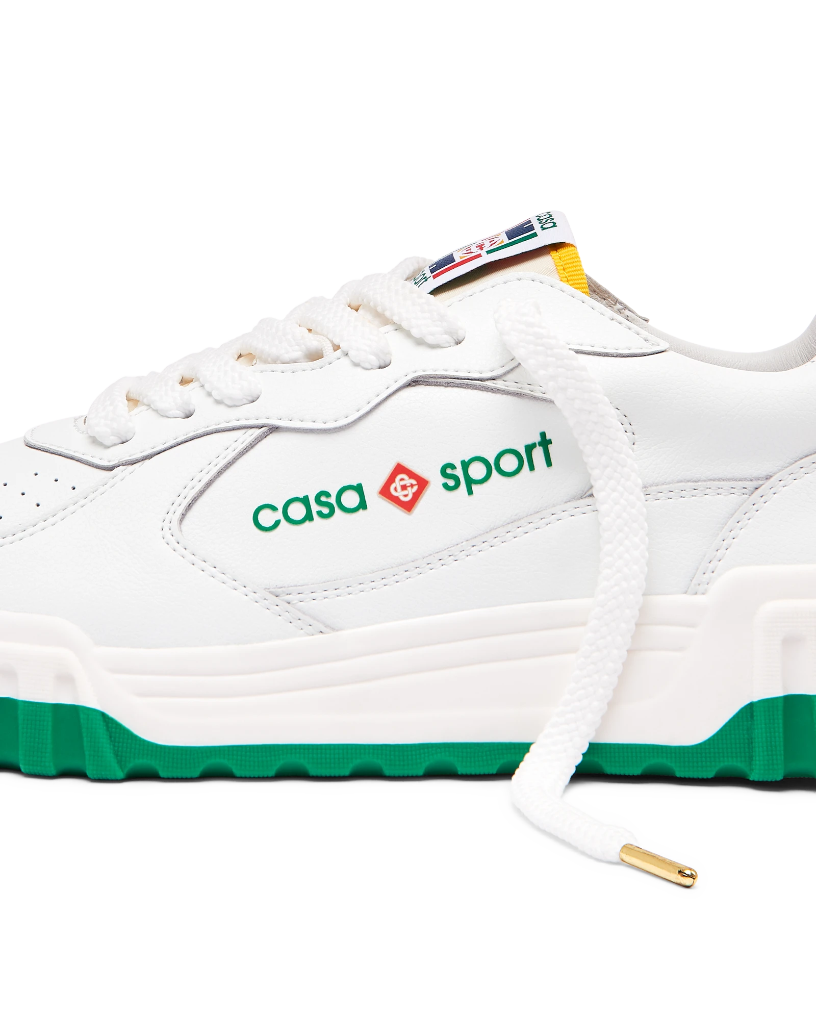 Women's Court White & Green Sneaker - 图片 8