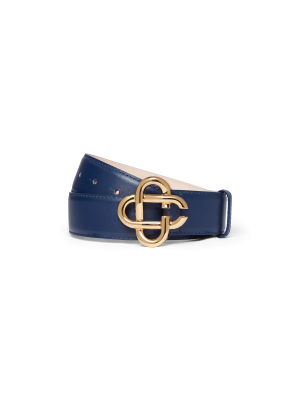 Navy CC Logo Buckle Belt