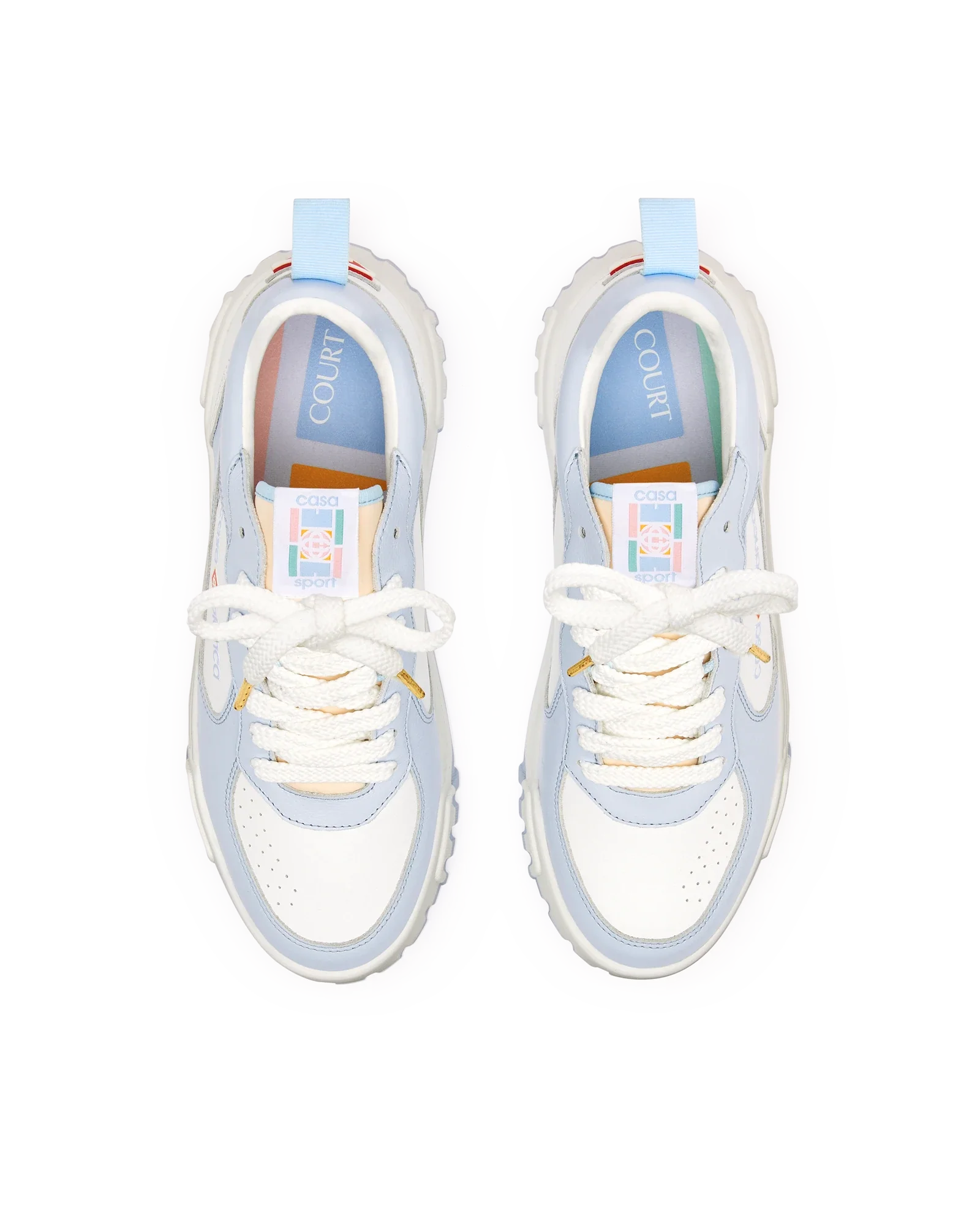 Men's Court White & Powder Blue Sneaker - Image 8