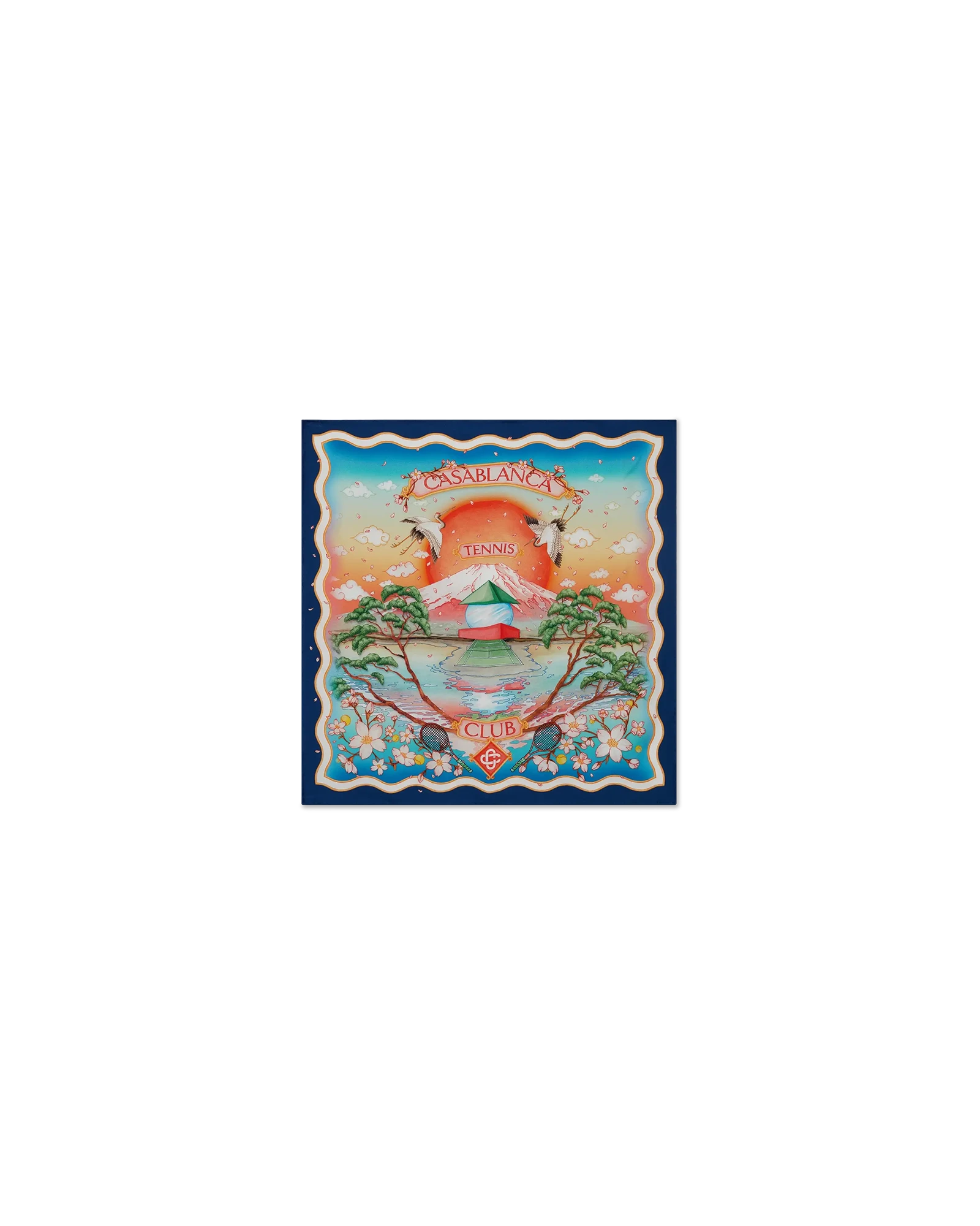 Tennis Club Medium Silk Scarf