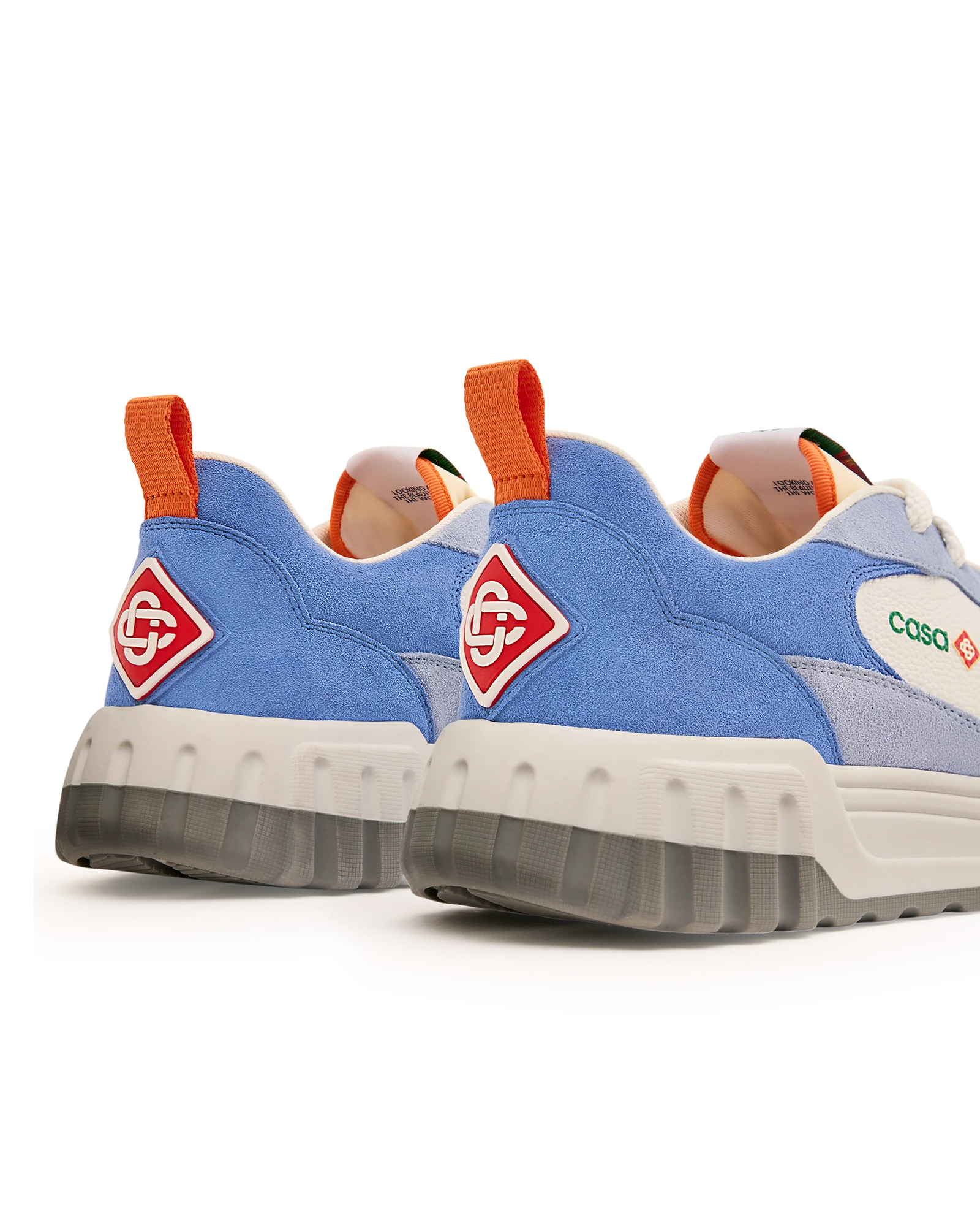 Women's White & Blue Court Sneaker - 图片 5