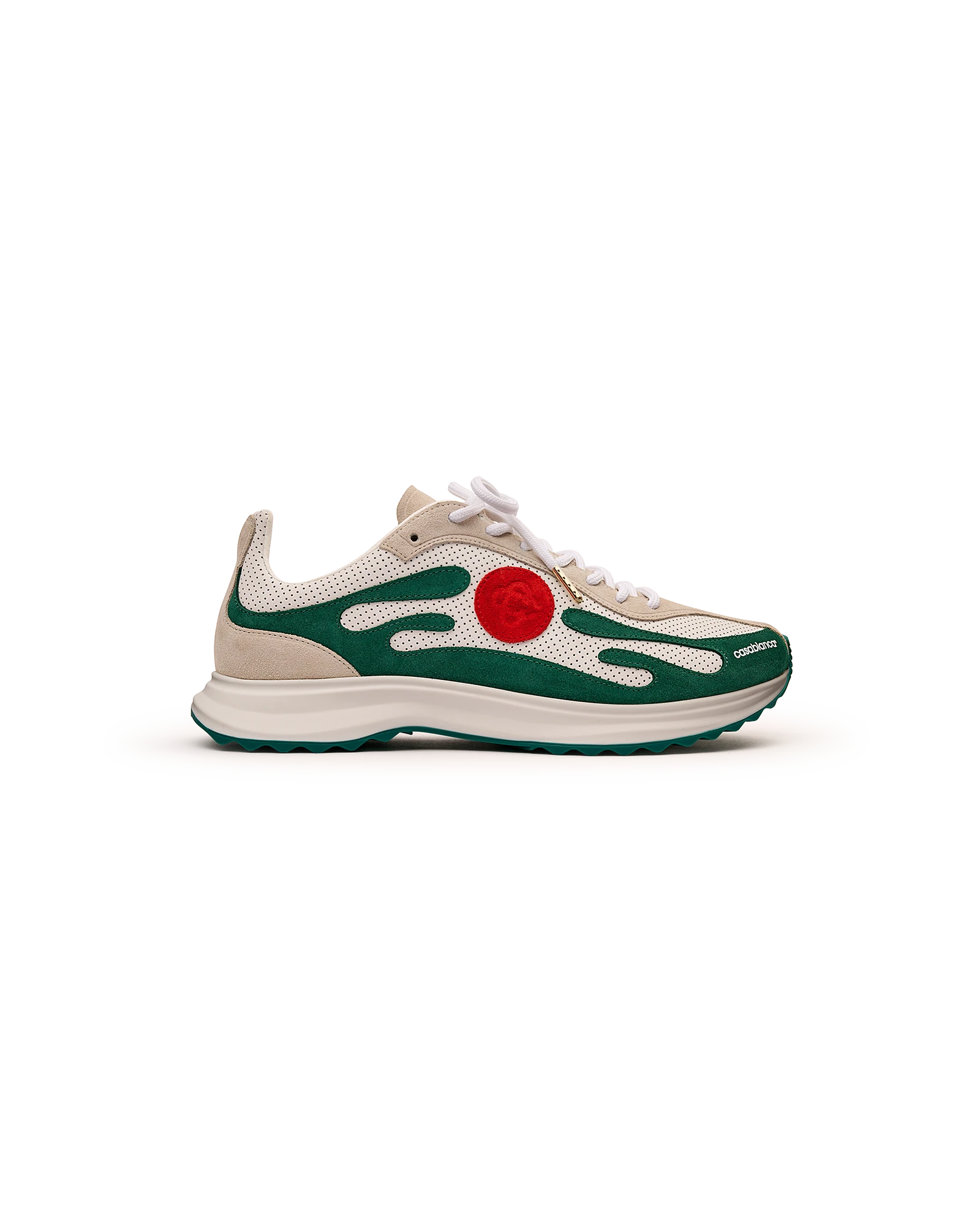 Women's White & Green Stade Sneaker