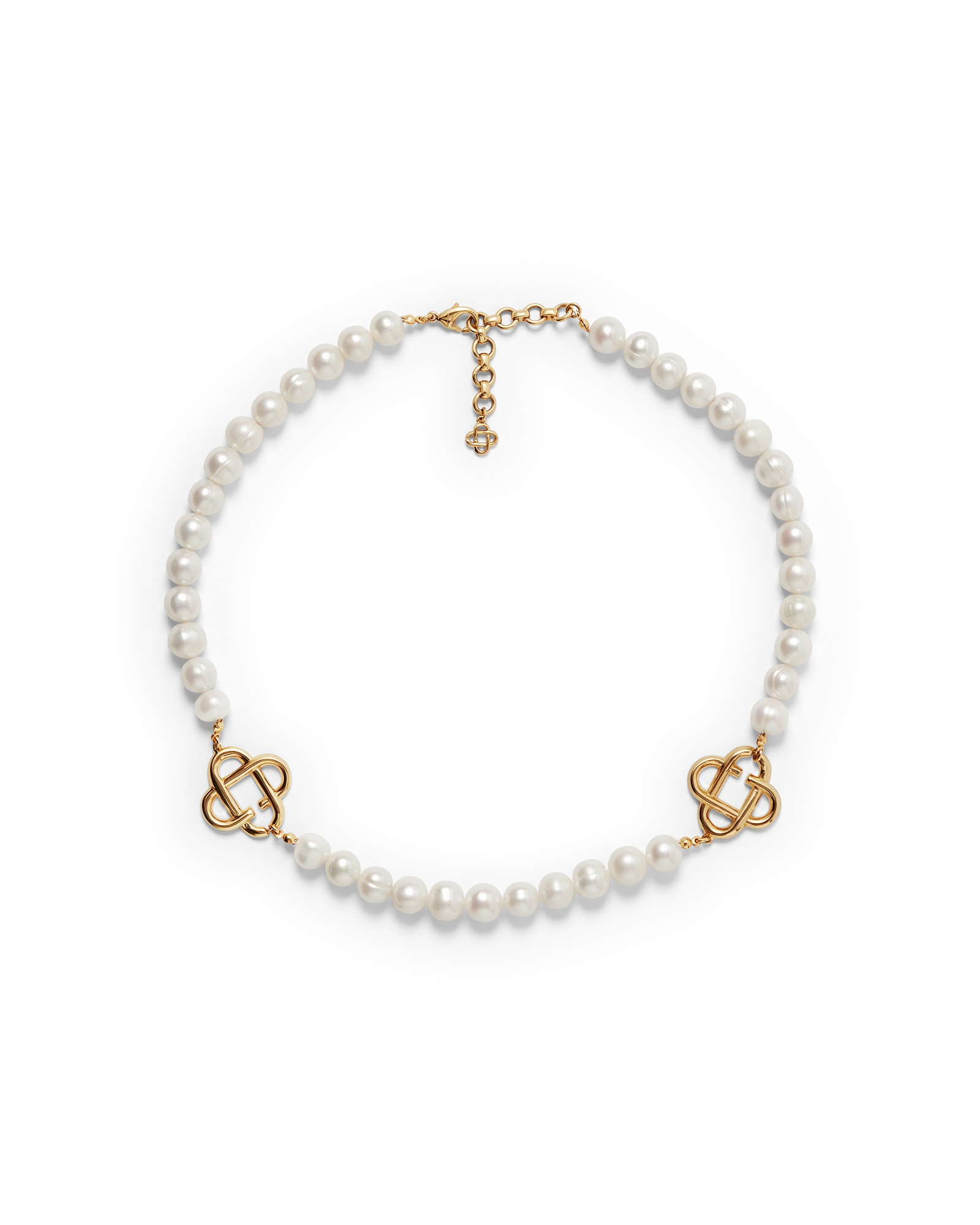 Medium Pearl Logo Necklace