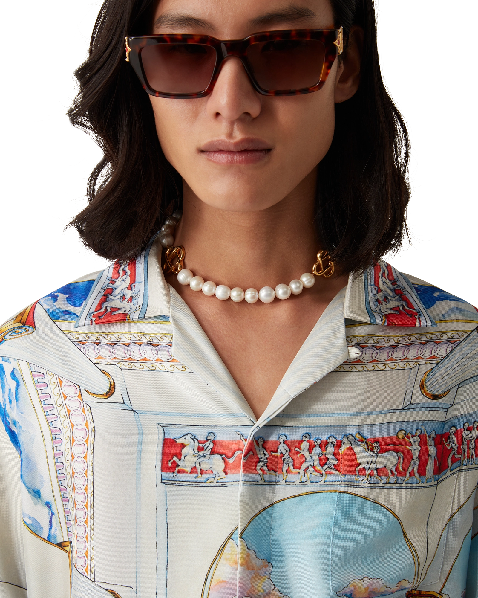 Medium Pearl Logo Necklace - 图片 2