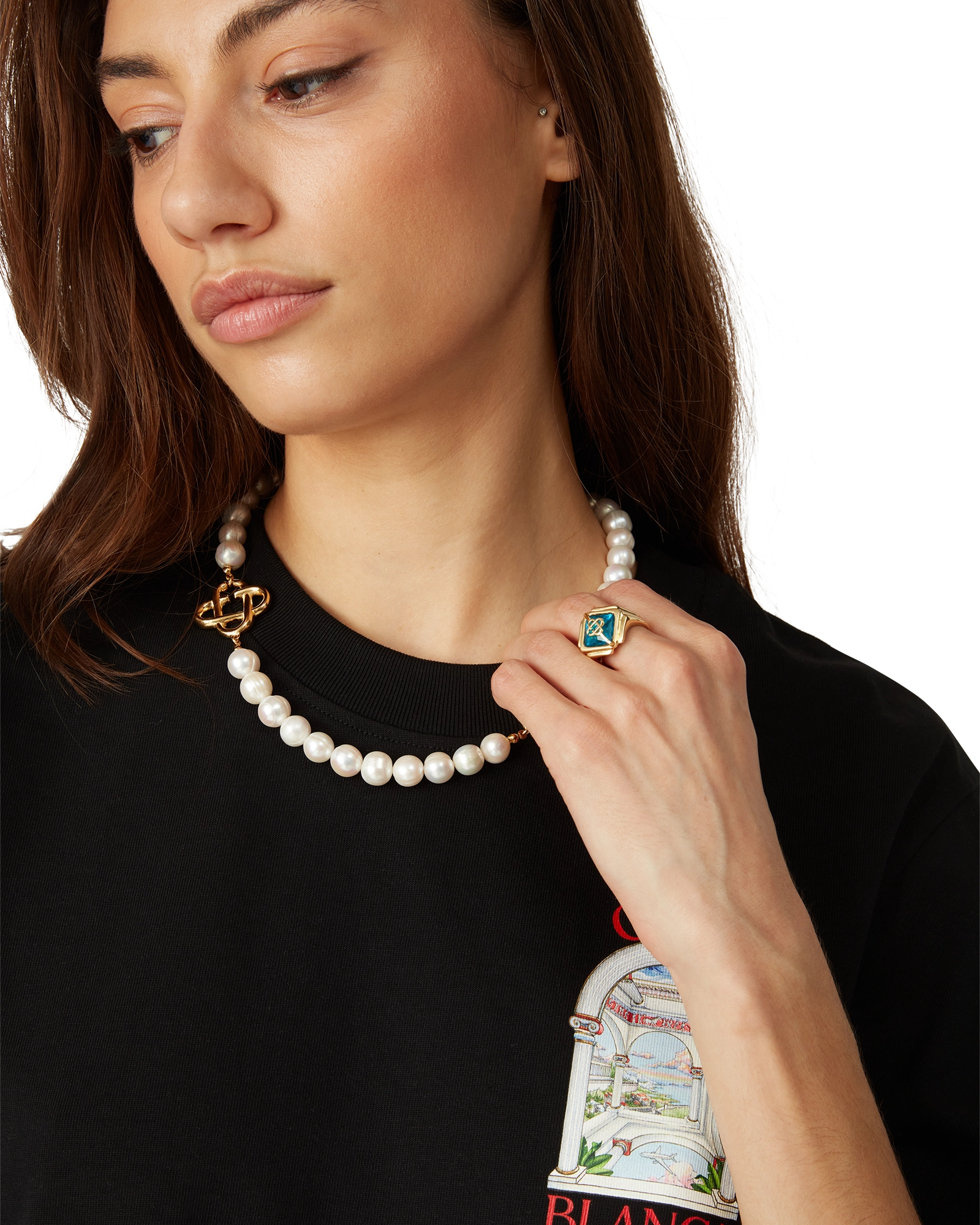 Medium Pearl Logo Necklace - 图片 3