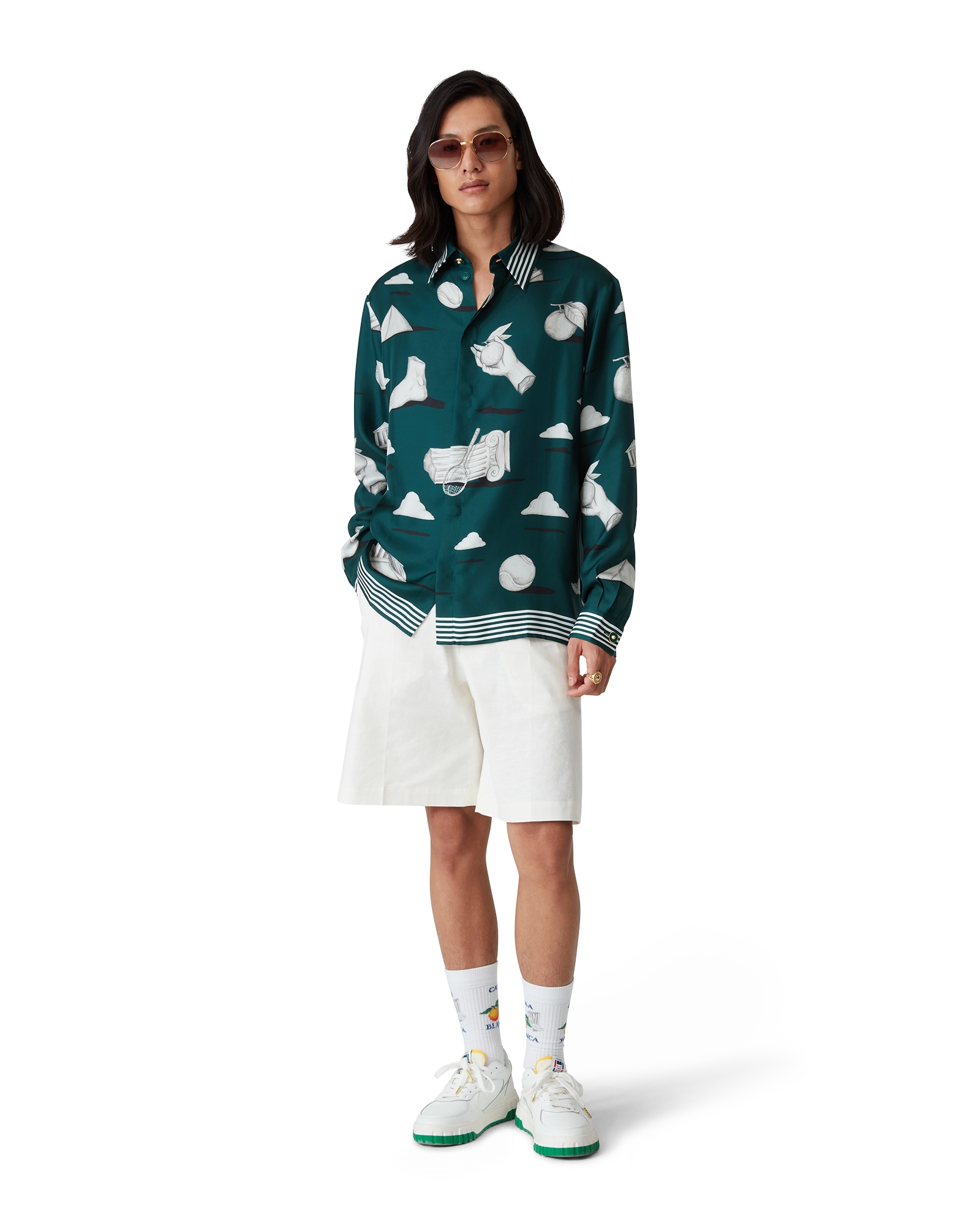 Men's Court White & Green Sneaker - Image 3