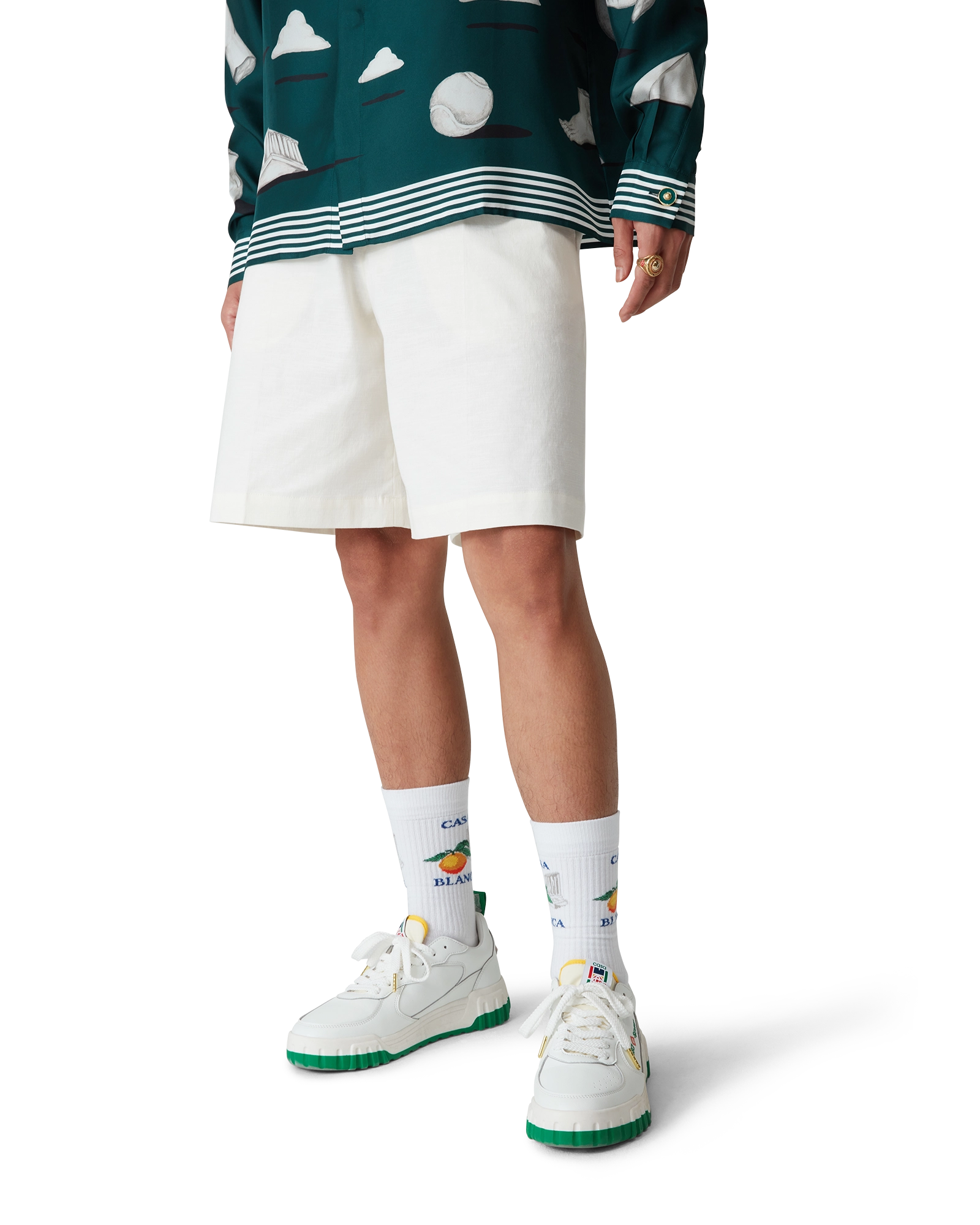 Men's Court White & Green Sneaker - Image 6