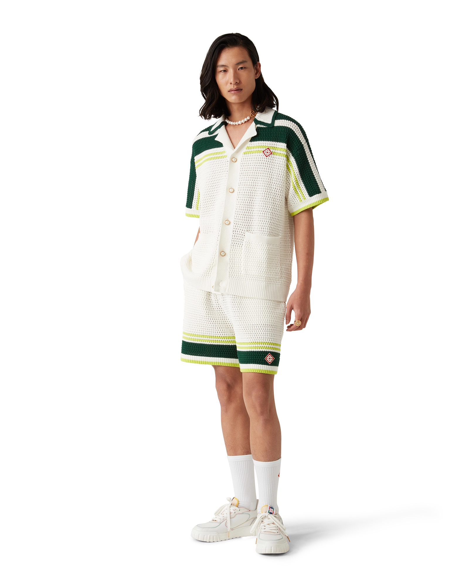 Men's Court White & Multicolour Sneakers - 图片 10