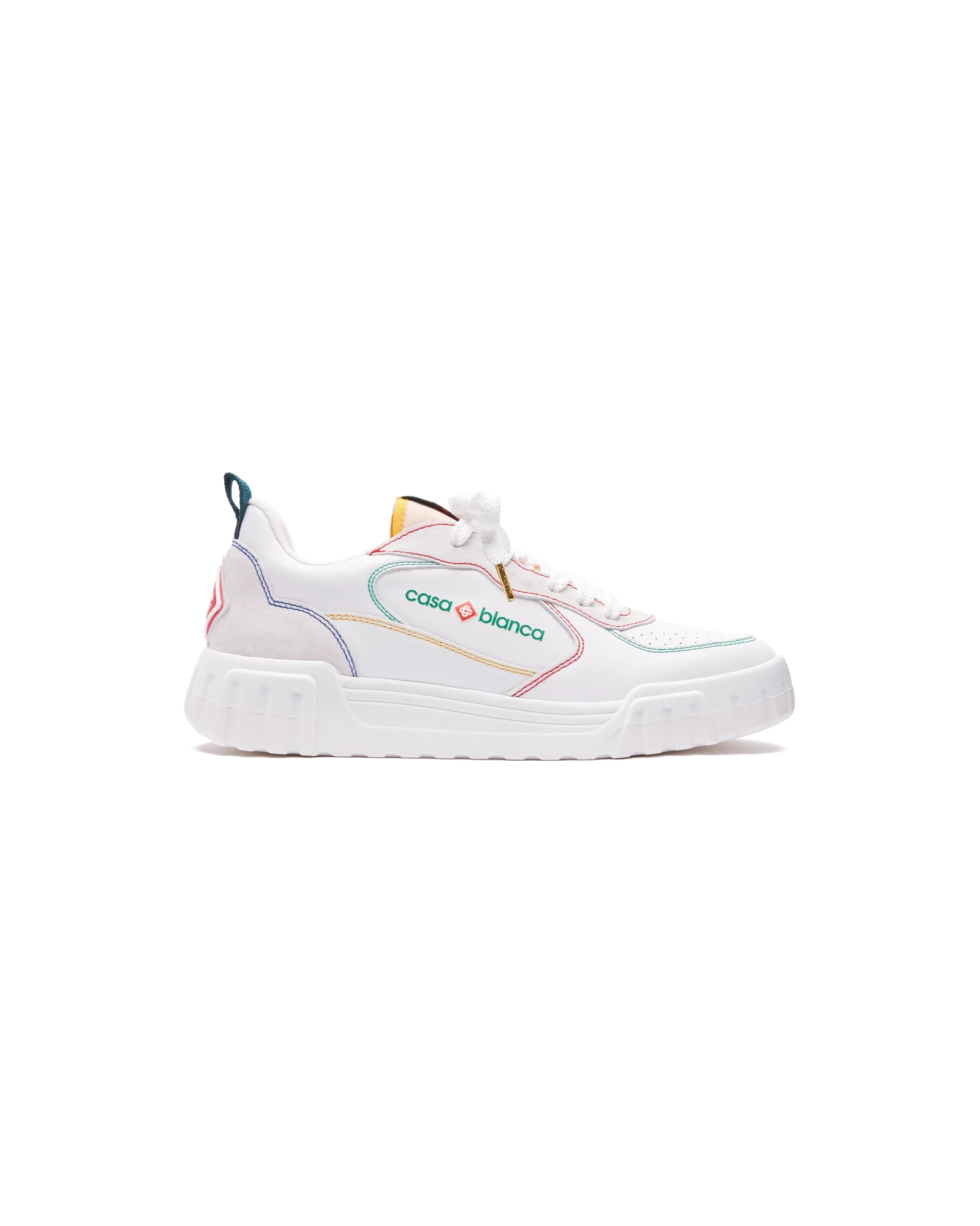 Men's Court White & Multicolour Sneakers