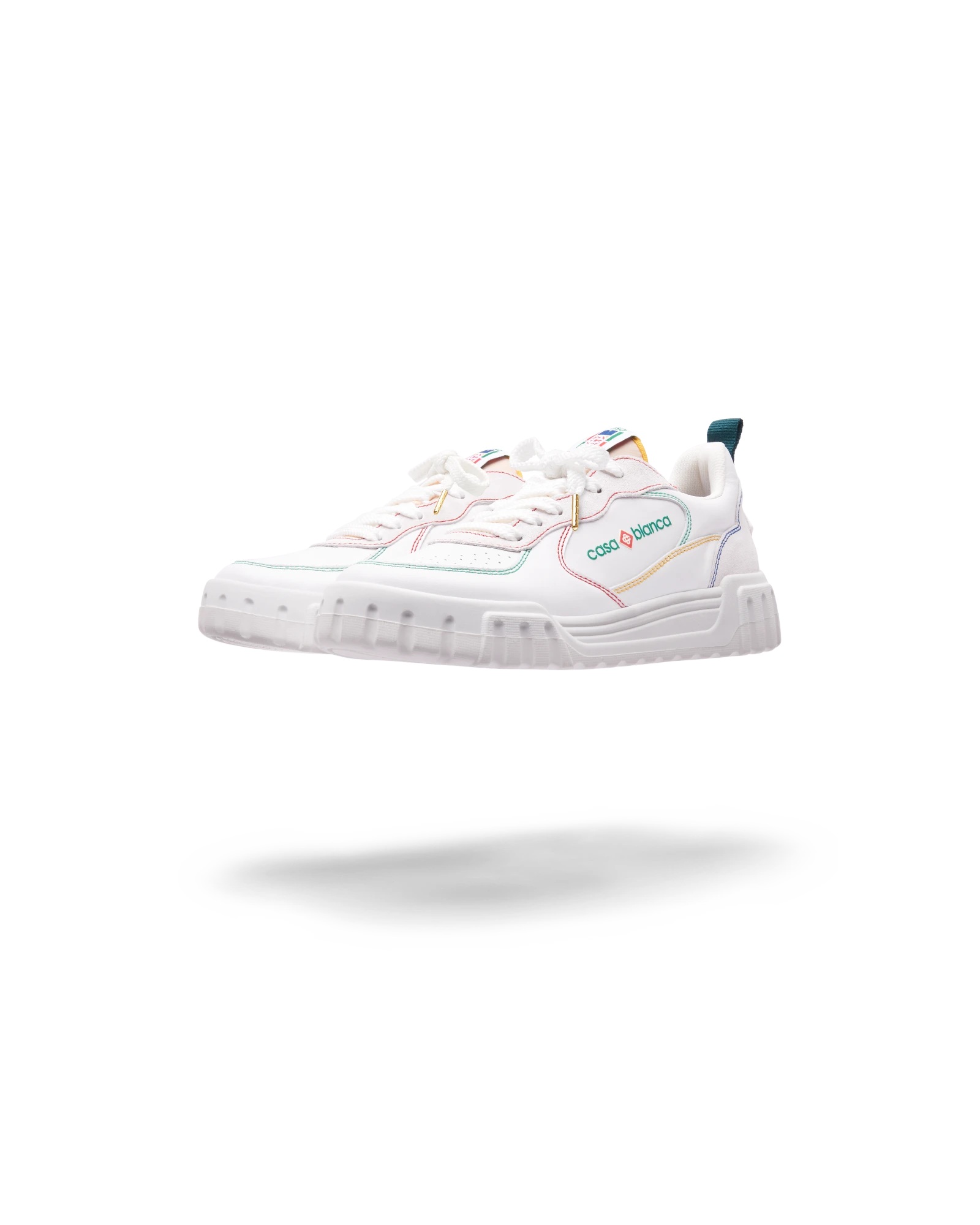 Women's Court White & Multicolour White Sneakers - 图片 10