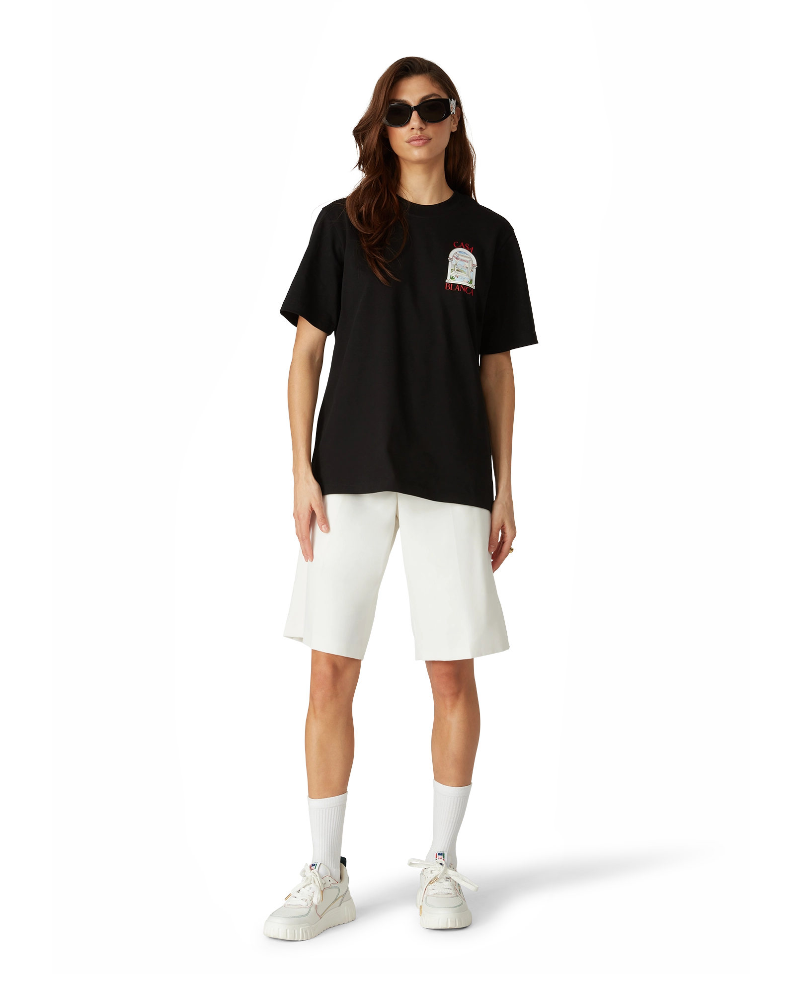 Women's Court White & Multicolour White Sneakers - 图片 3