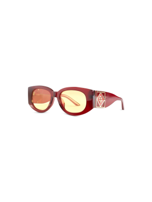 Wine & Gold Gabrielle Sunglasses
