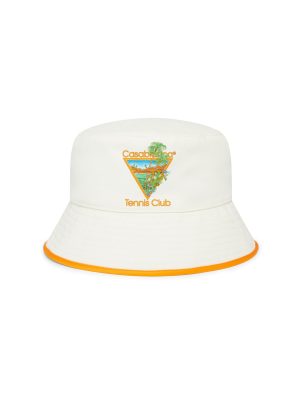 Tennis Club Icon Orange Bucket Hat