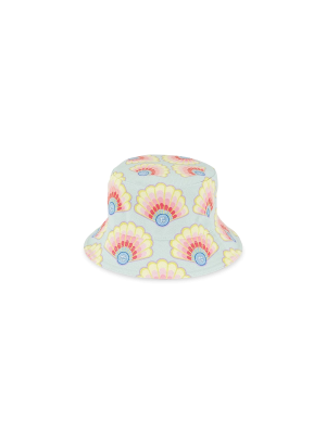 Rainbow Shell Denim Bucket Hat
