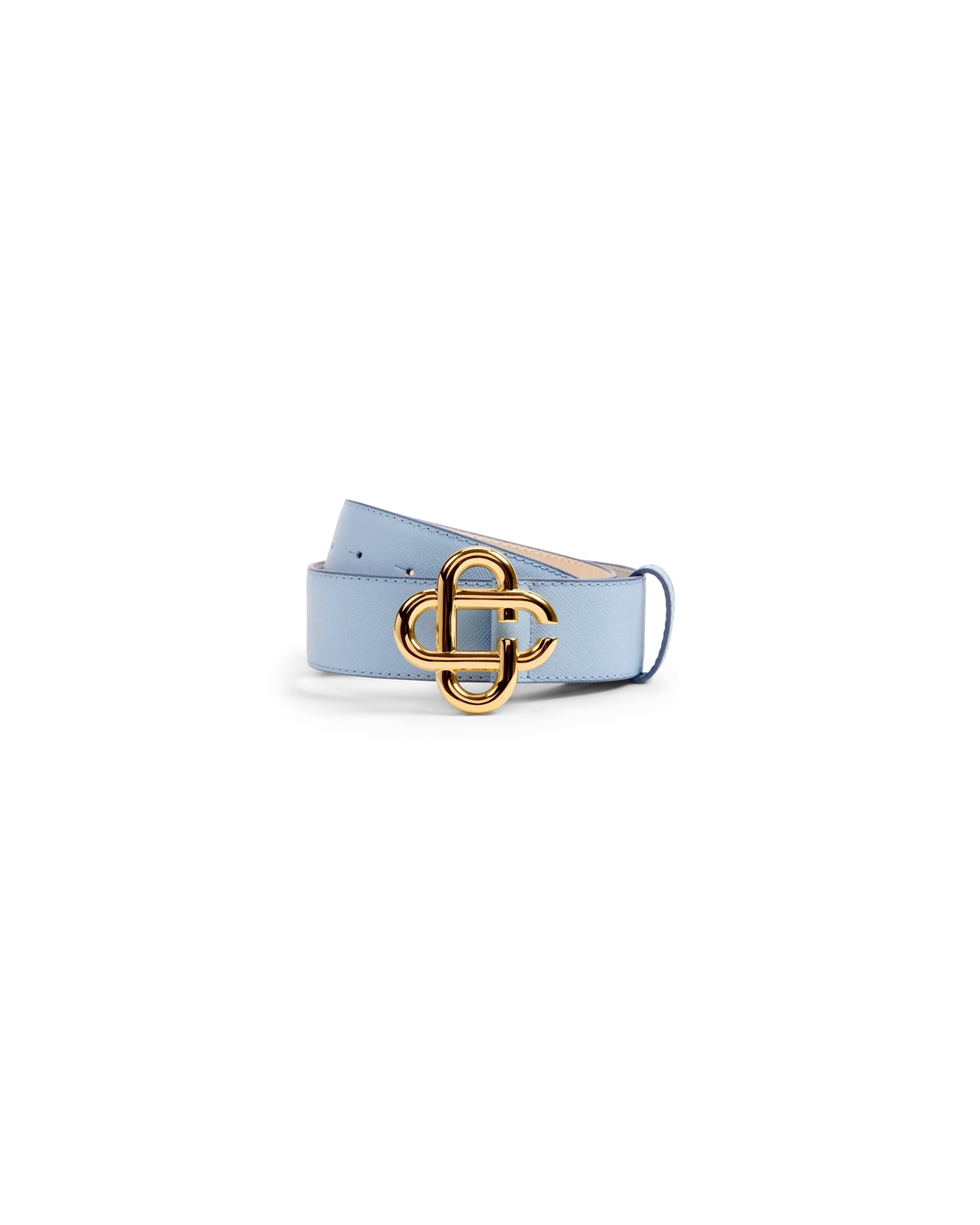 Mens Blue CC Logo Buckle Belt