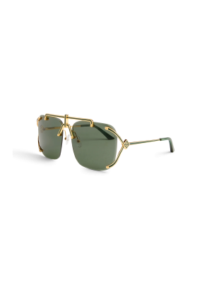 Green The Pilot Sunglasses
