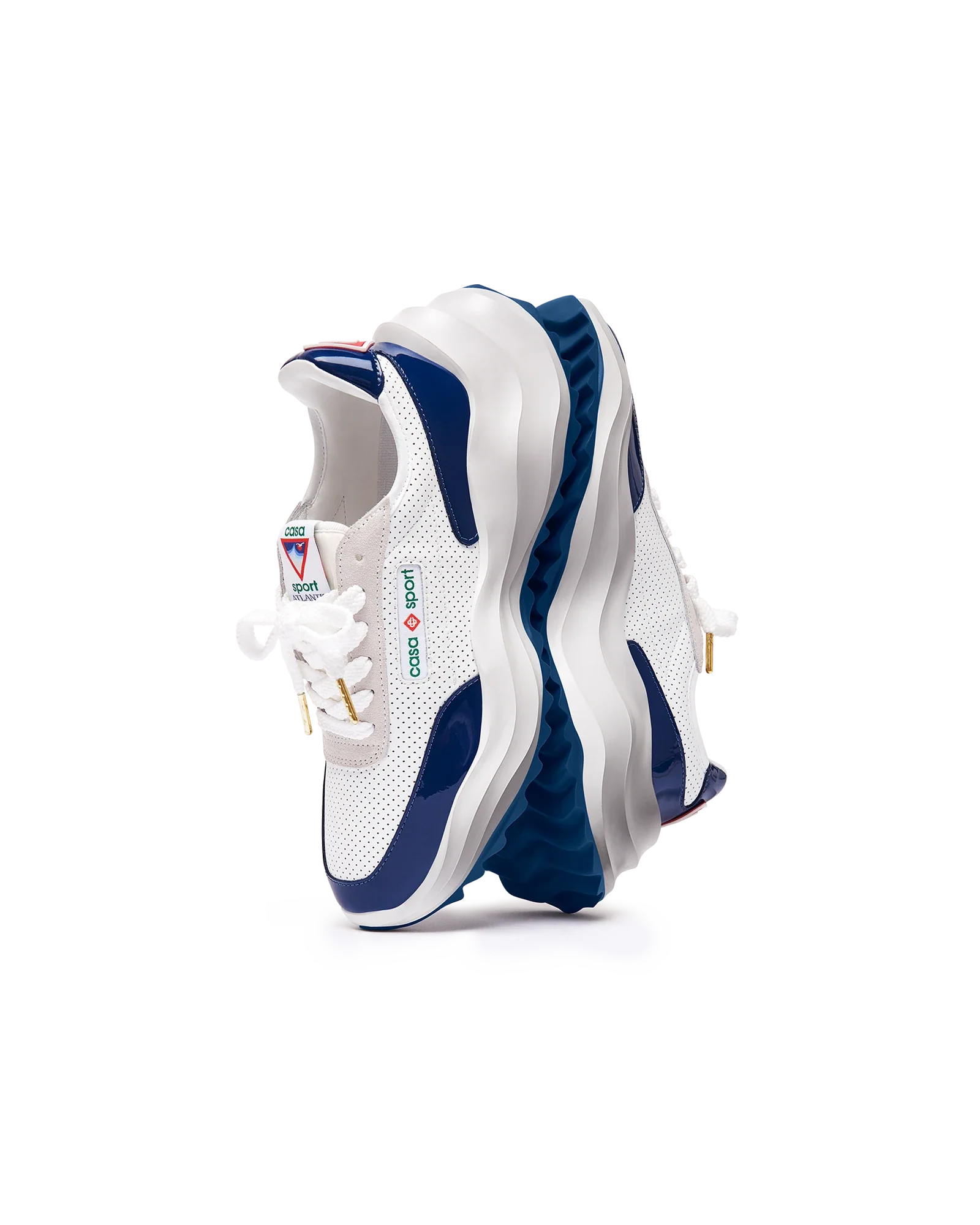 Women's Atlantis White & Midnight Navy Sneaker - 图片 3
