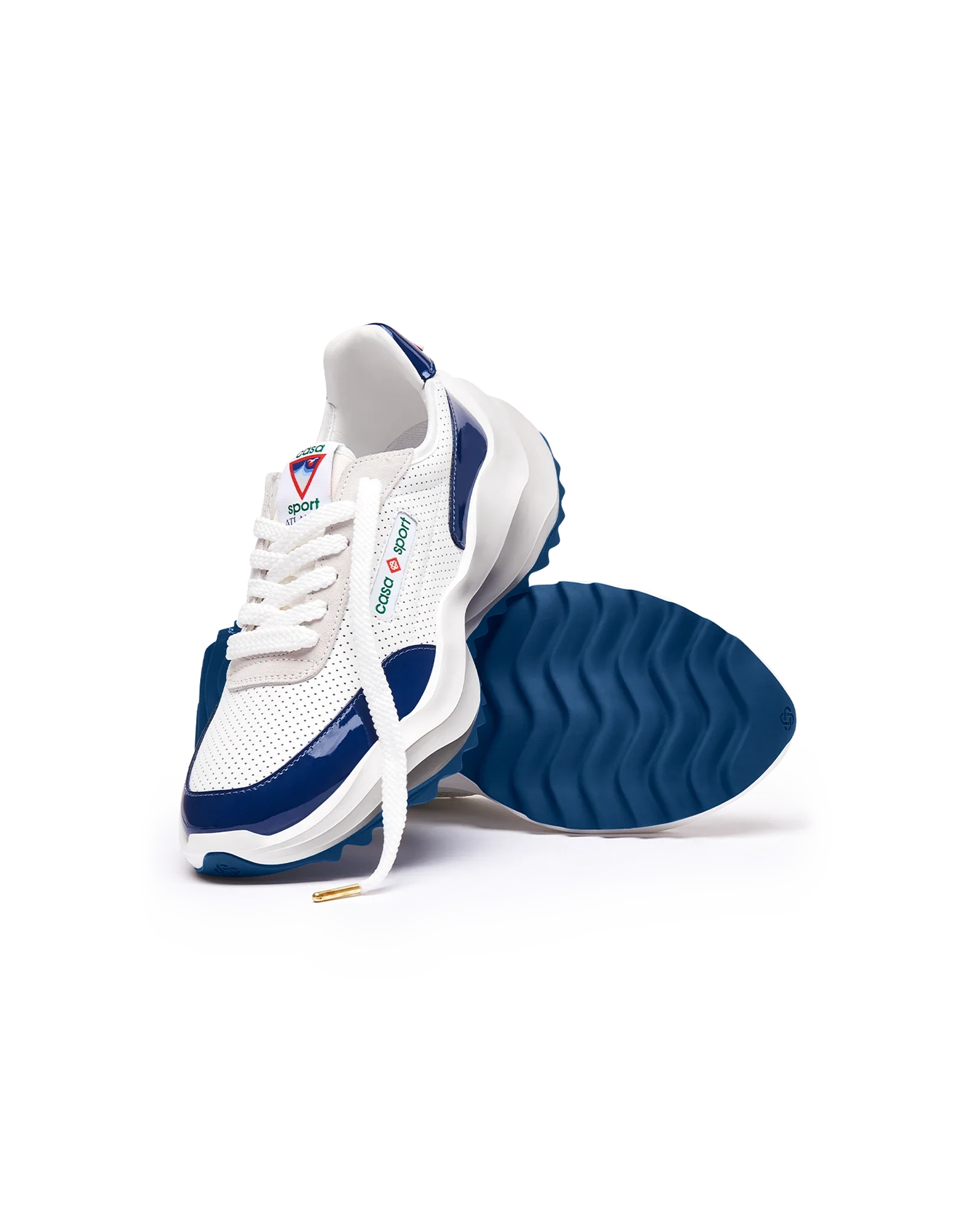 Women's Atlantis White & Midnight Navy Sneaker - 图片 5