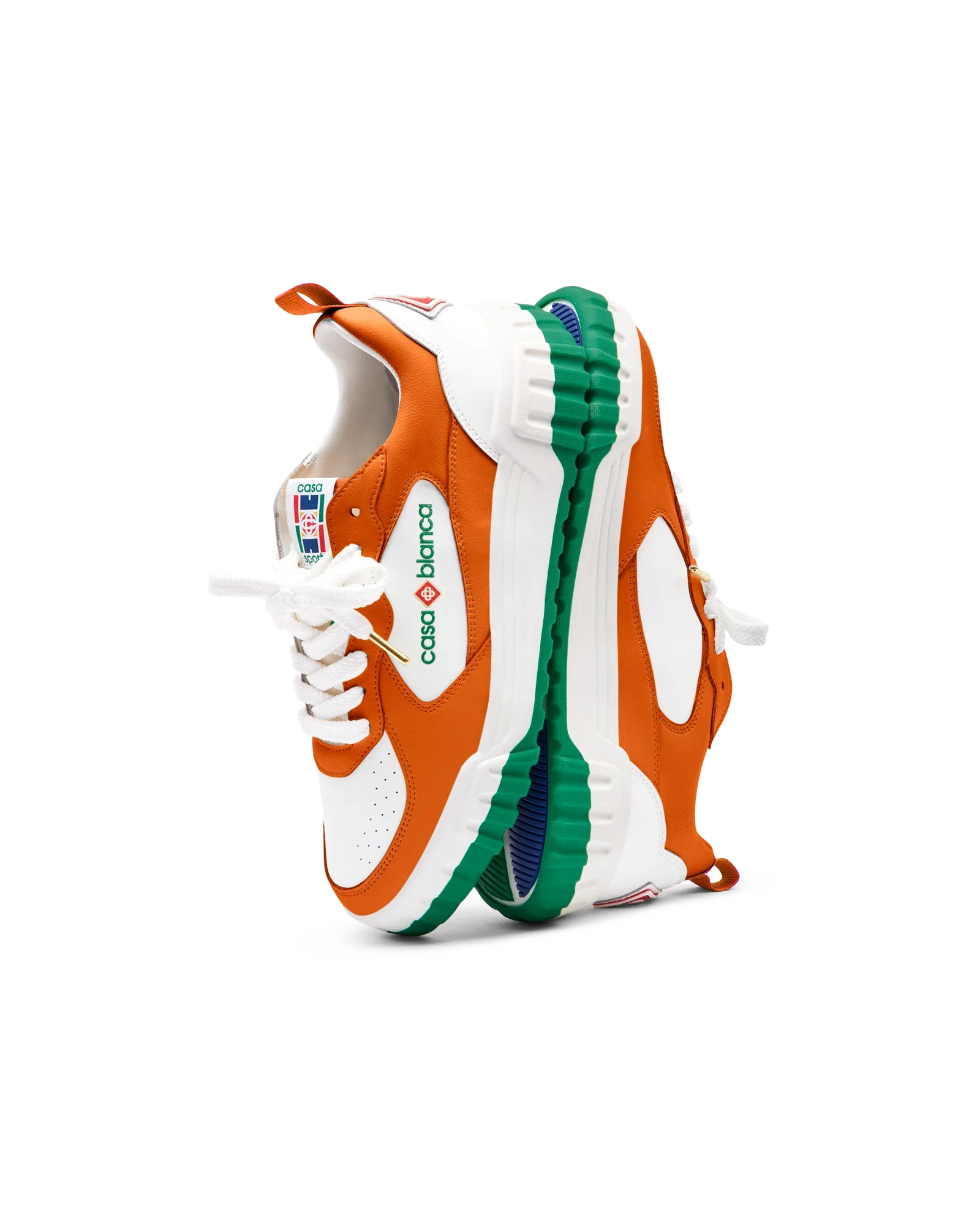 Men's Court Orange & White Sneaker - Image 3