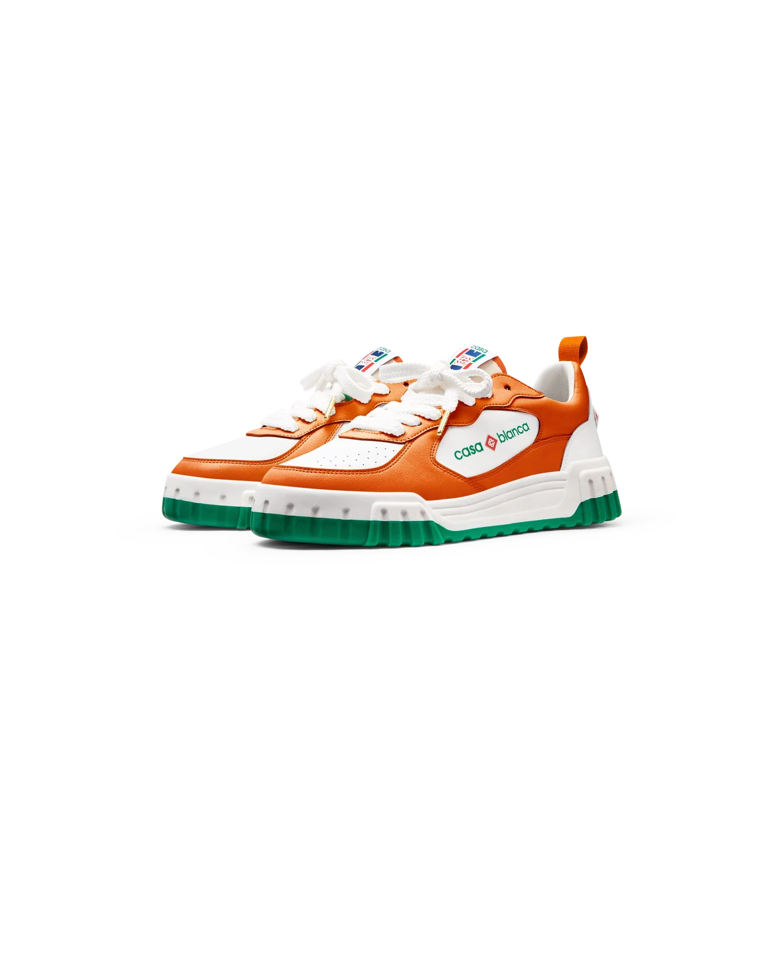 Men's Court Orange & White Sneaker - Image 6