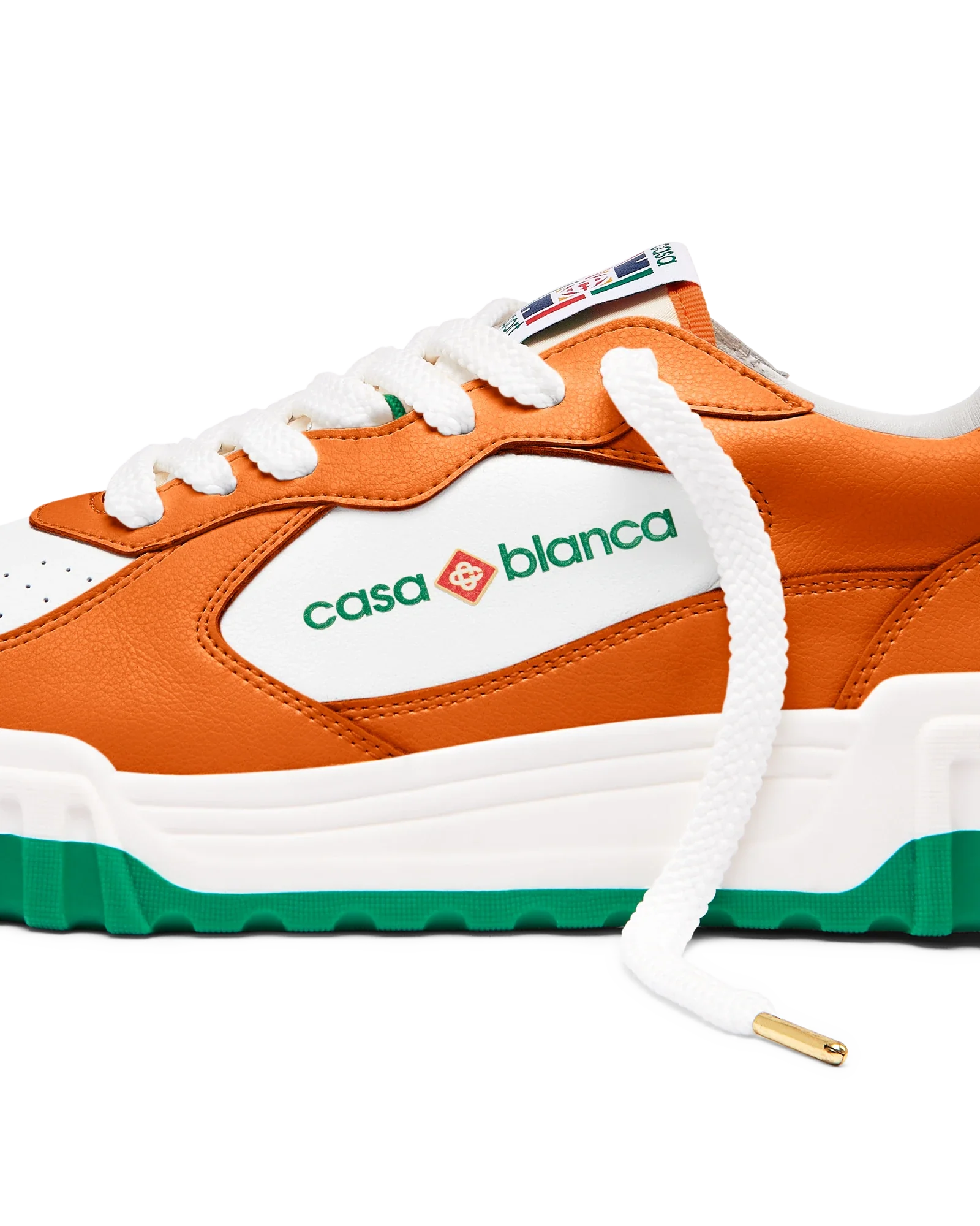 Women's Court Orange & White Sneaker - 图片 11