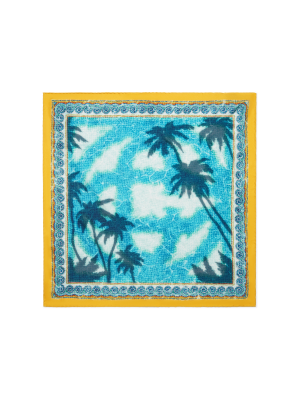 Poolside Emblem Medium Silk Scarf