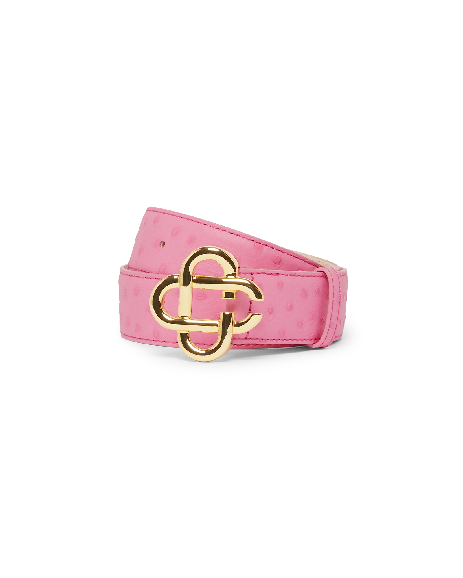 Pink Embossed CC Logo Belt