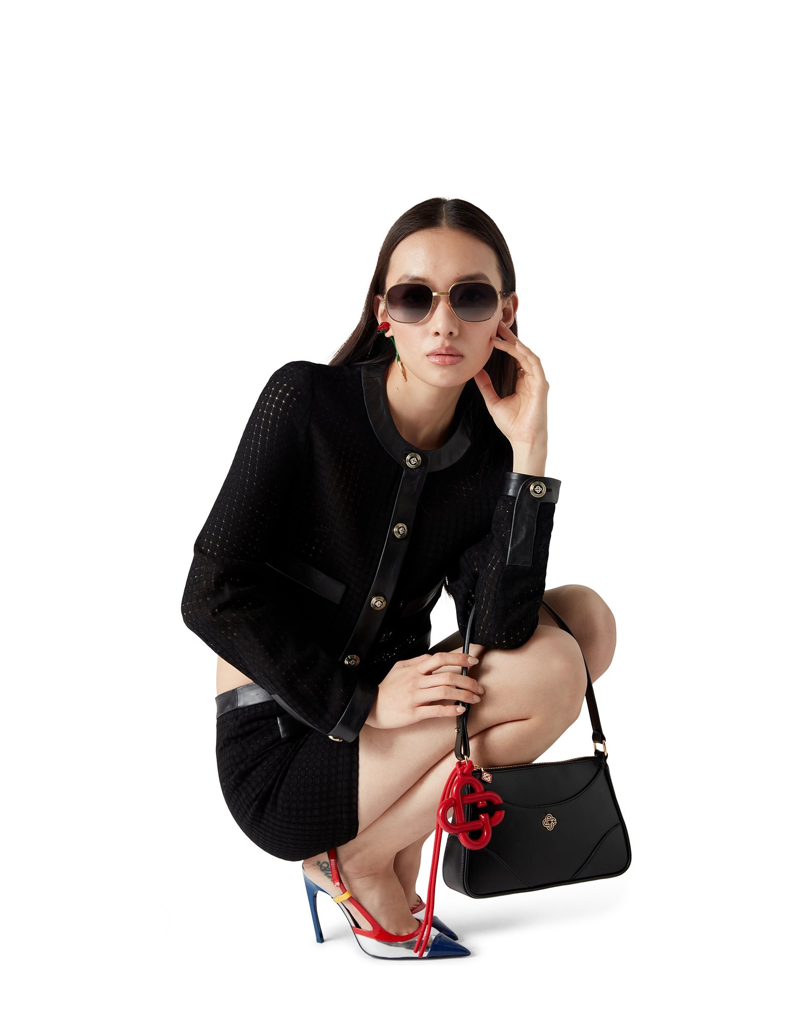 Black Jeanne Pochette Shoulder Bag - 图片 5