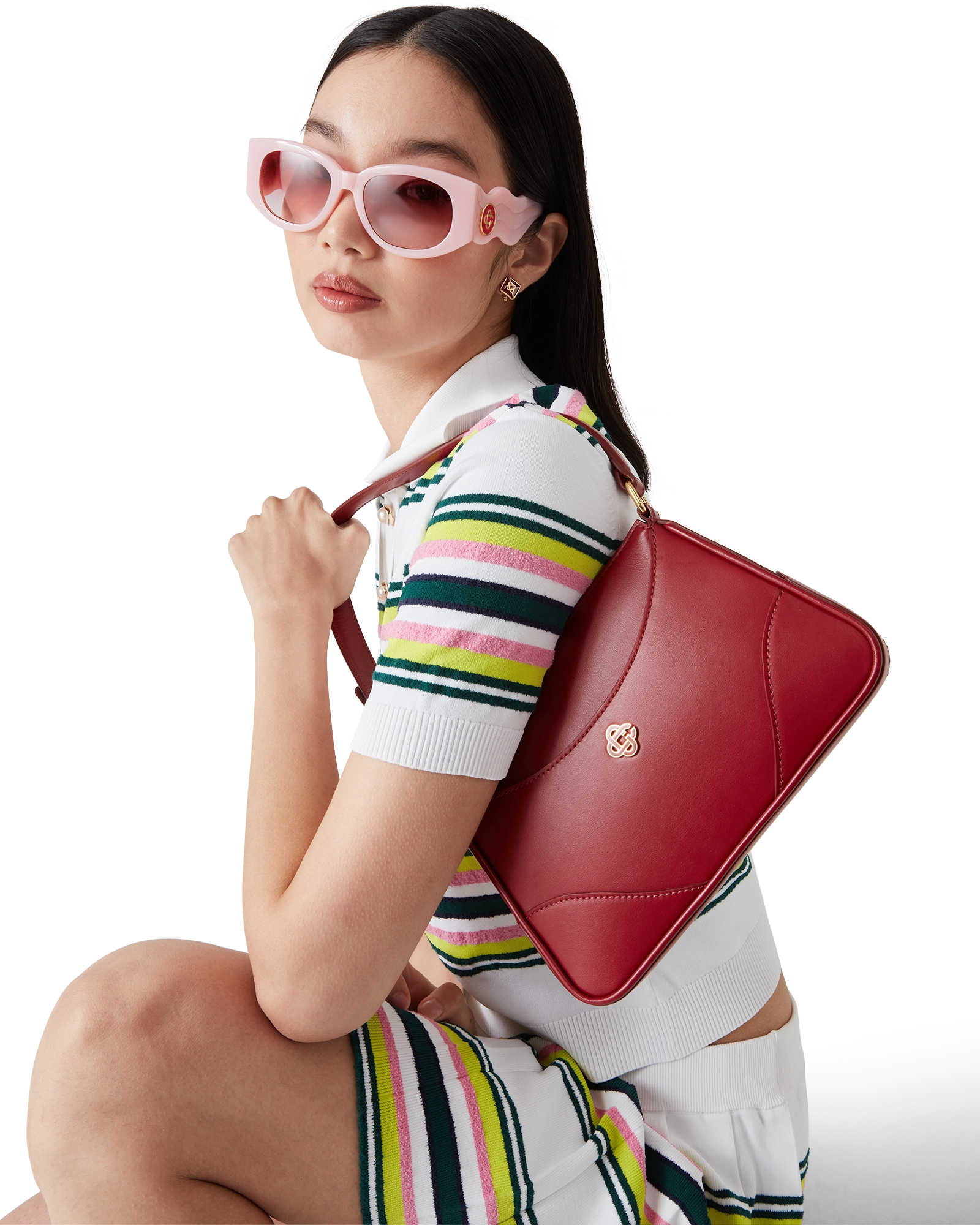 Red Jeanne Pochette Shoulder Bag - 图片 3