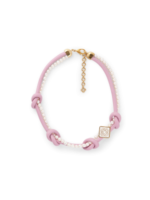 Pink Knotted Necklace