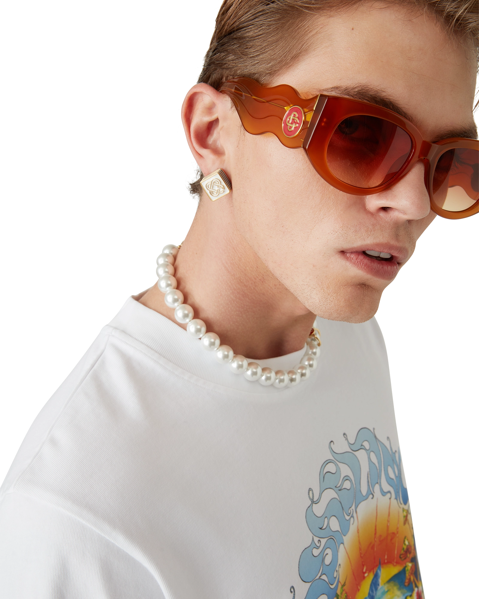 Monogram Logo Stud Earrings - Image 5