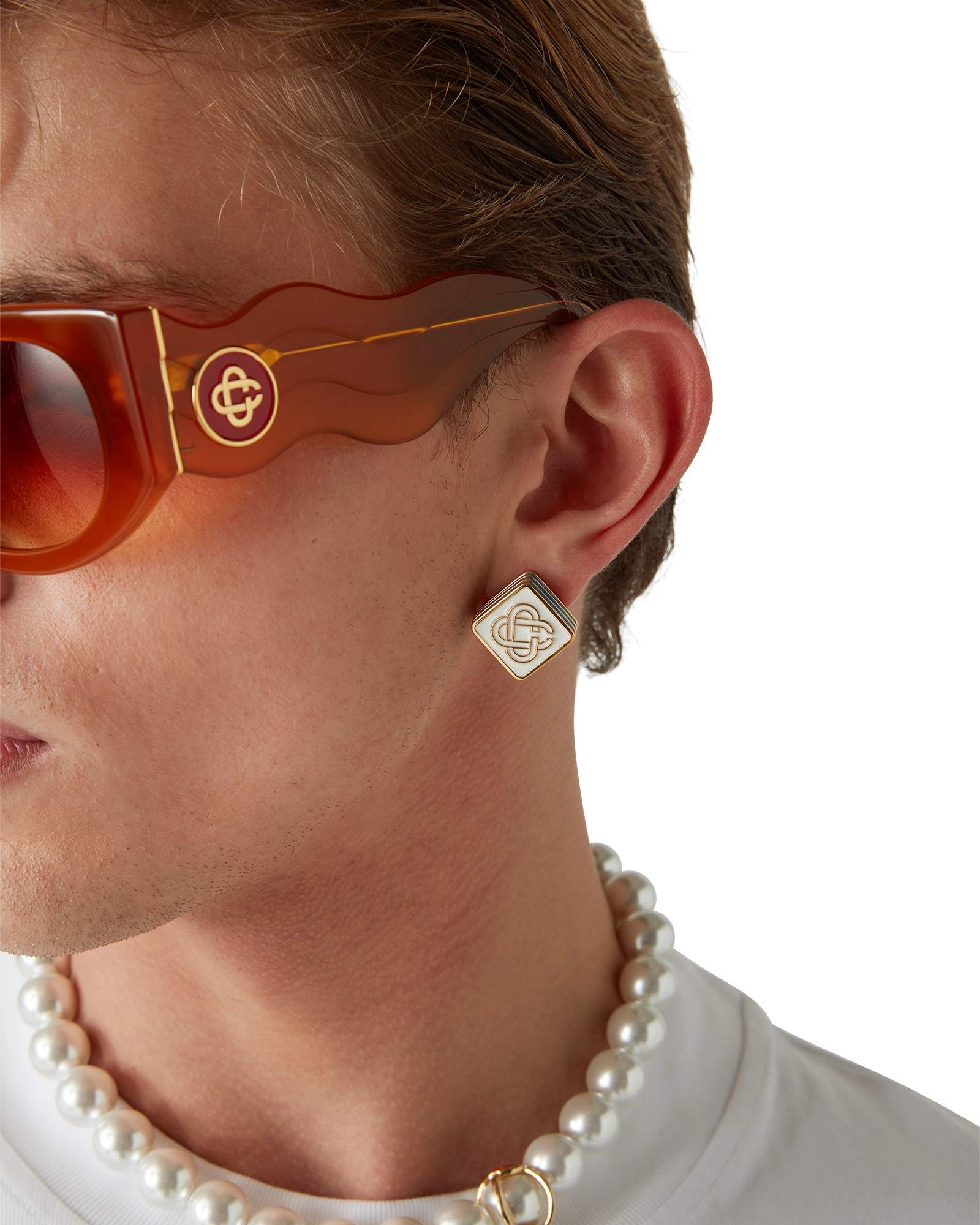 Monogram Logo Stud Earrings - Image 6