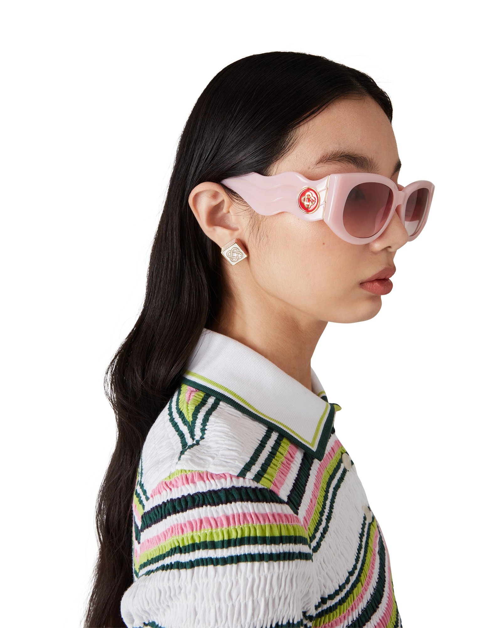 Monogram Logo Stud Earrings - 图片 6