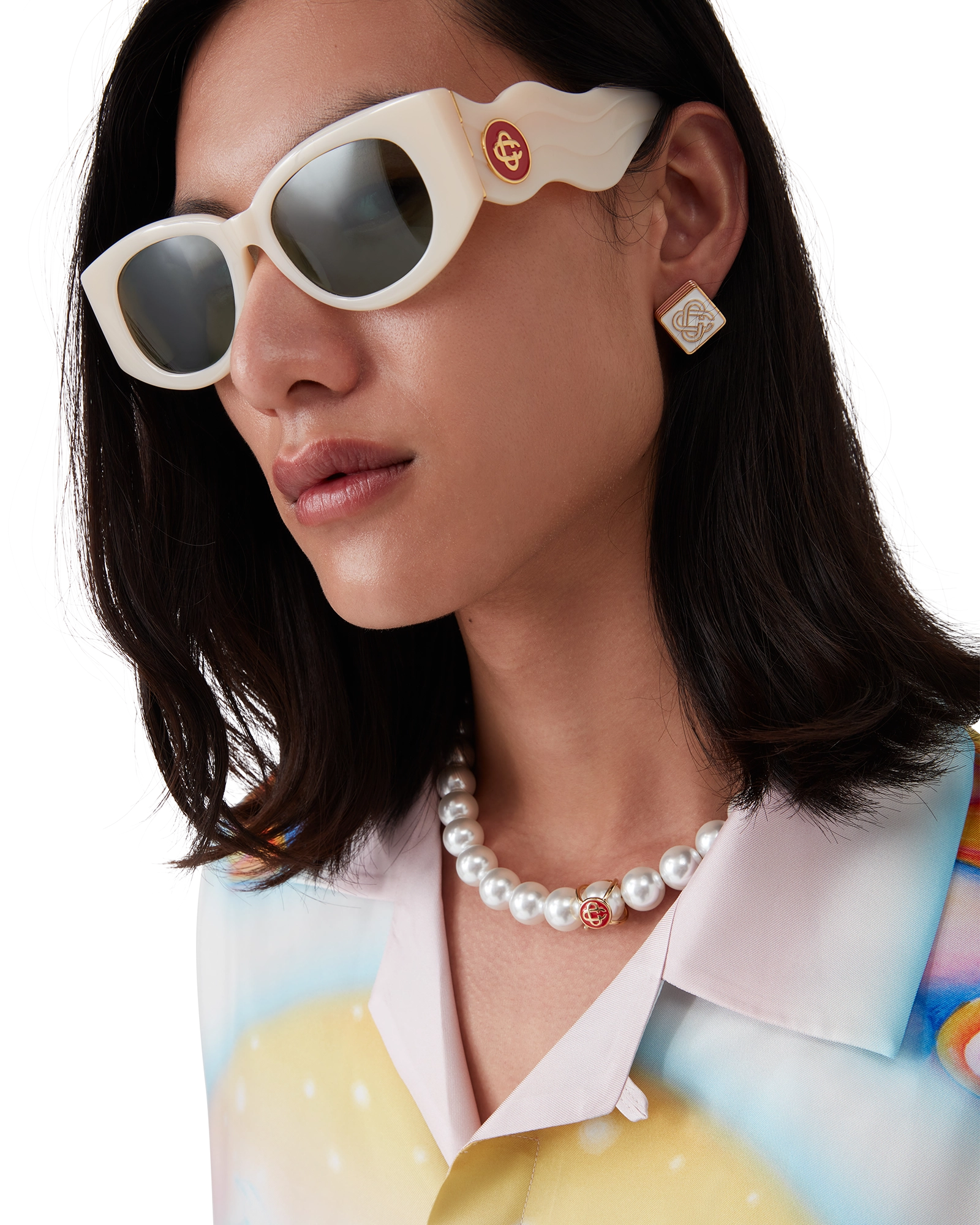 Monogram Logo Stud Earrings - 图片 4