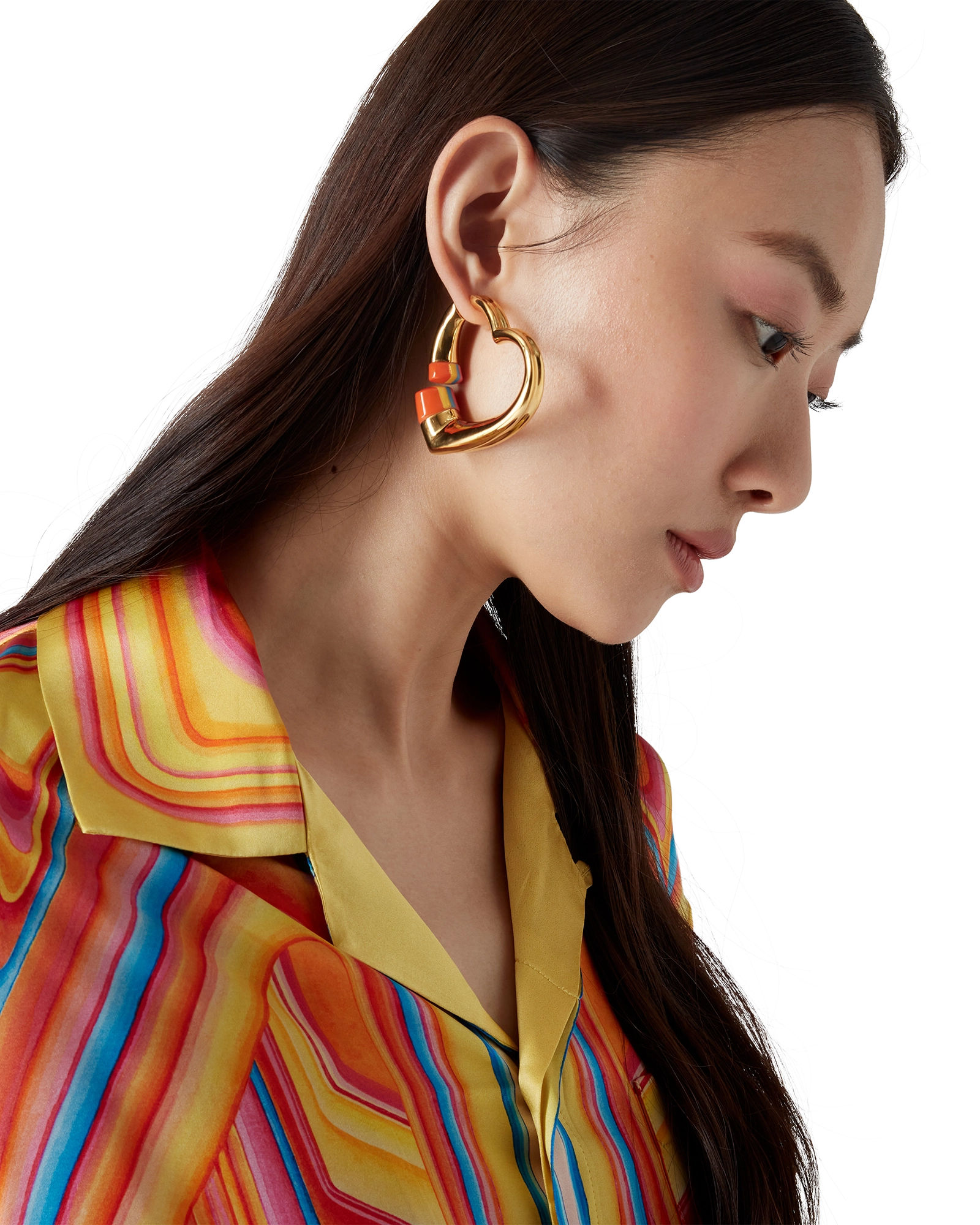 Heart Hoop Earrings - Image 2