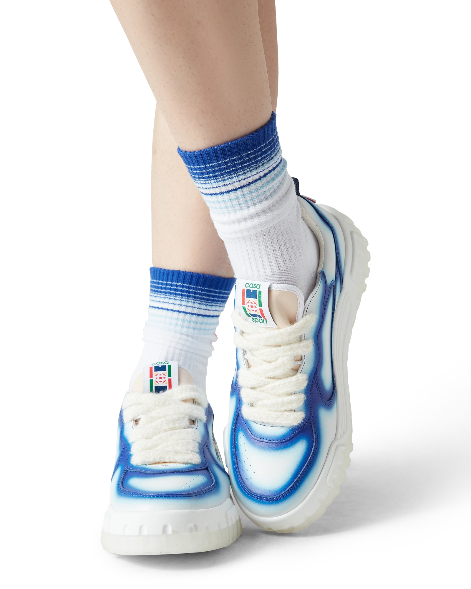 Women's Court Blue Fade Sneaker - 图片 5