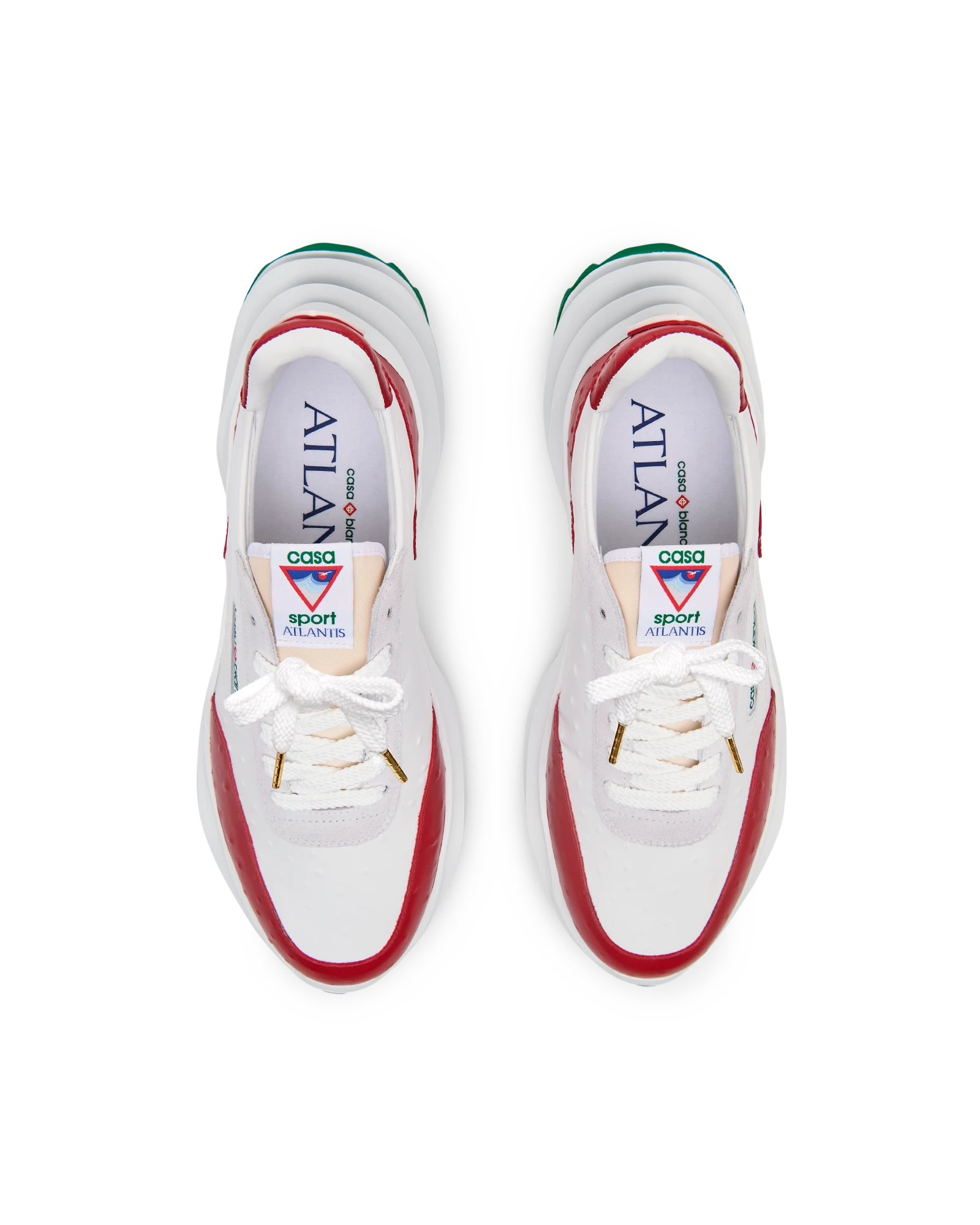 Men's Atlantis Red Ostrich Sneakers - 图片 12