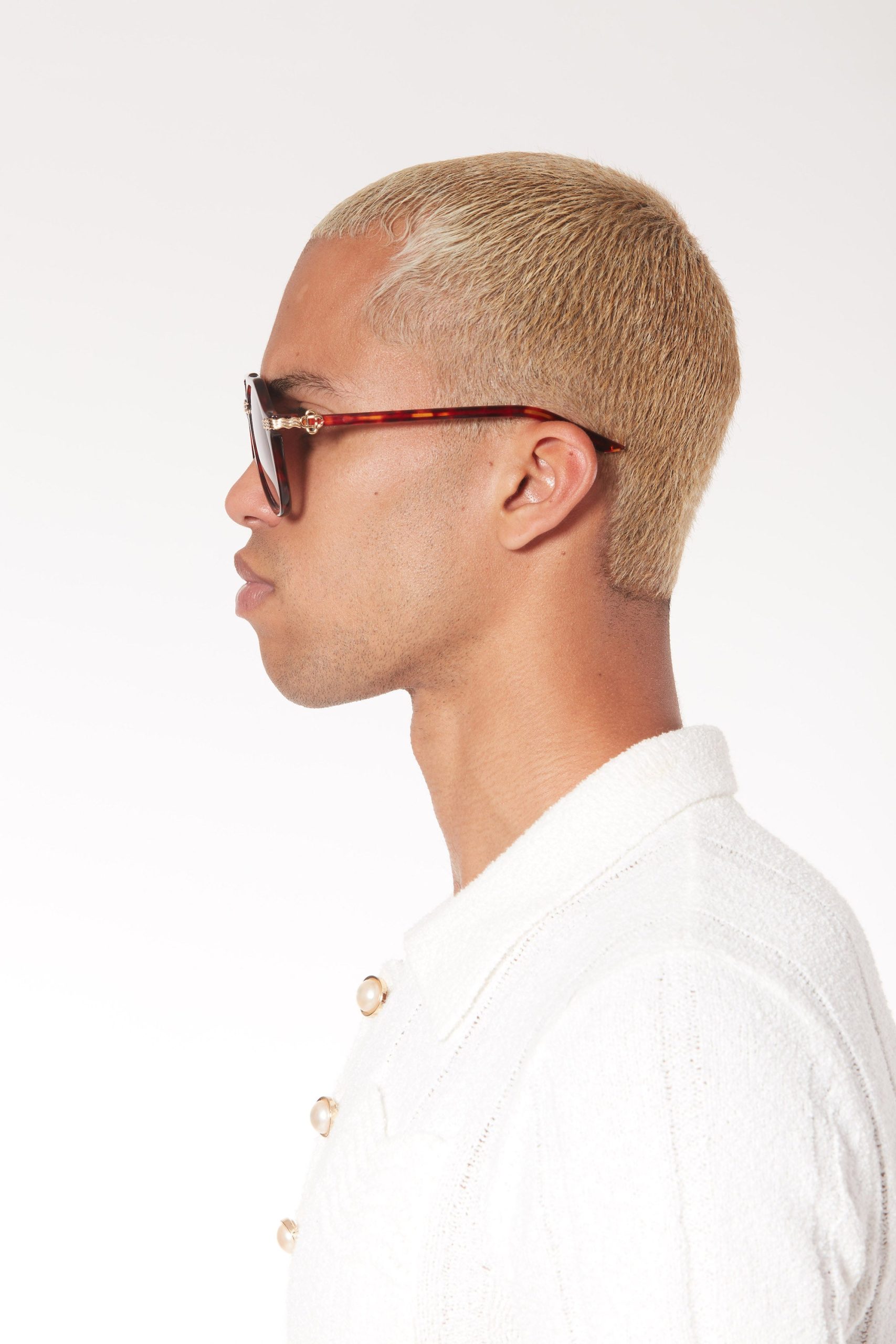 Rajio Gold & Brown Sunglasses - 图片 5