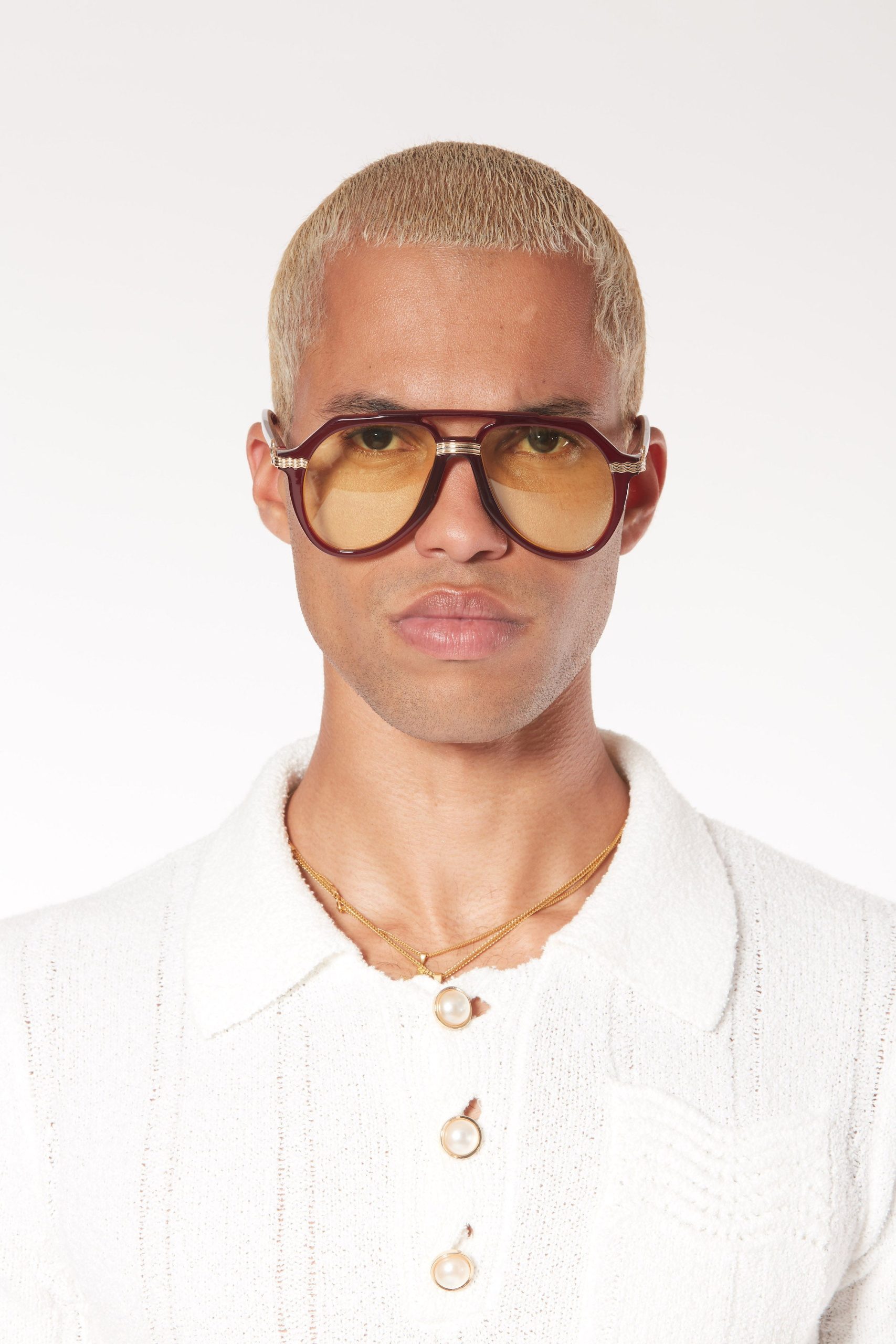 Rajio Wine & Gold Sunglasses - 图片 3