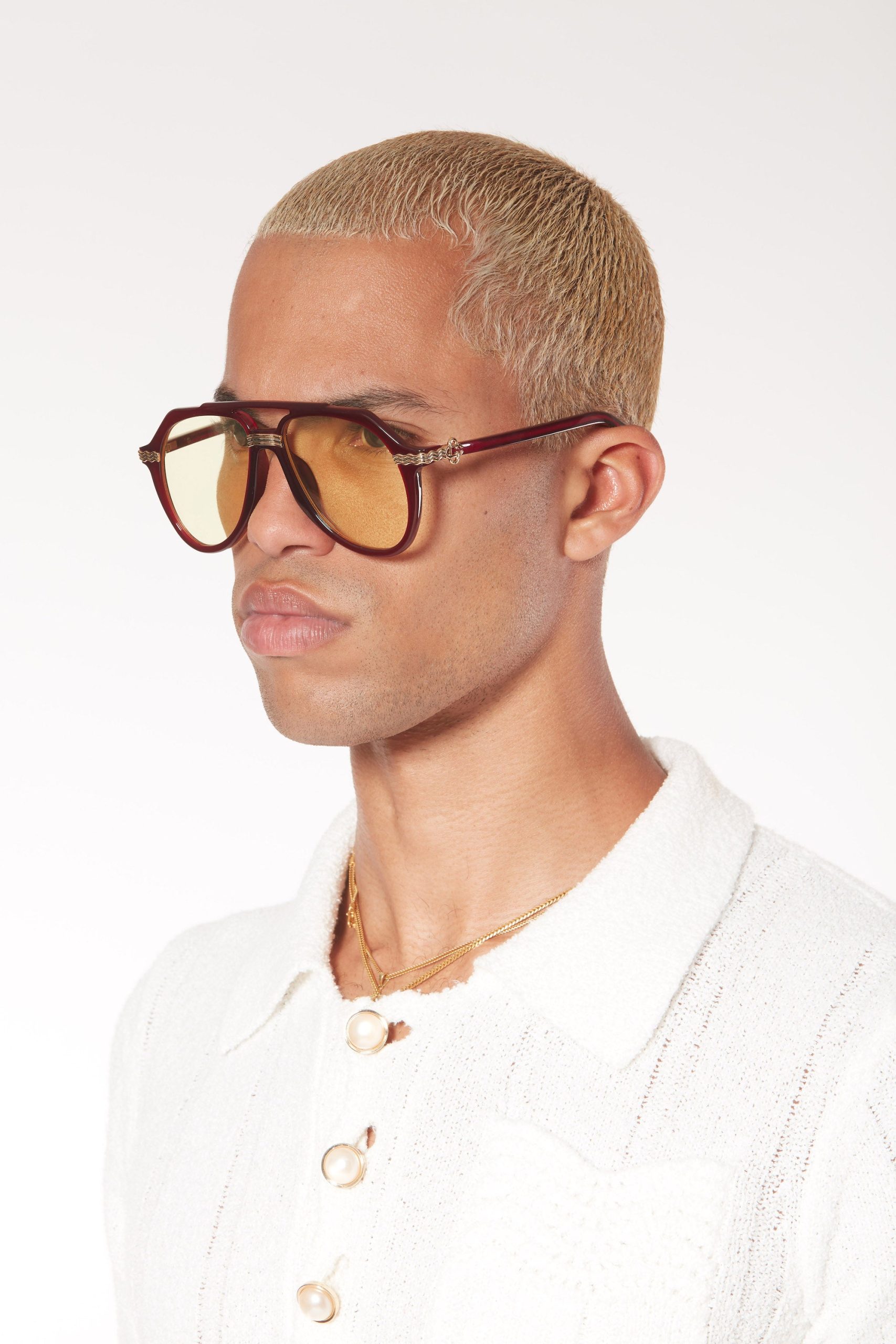 Rajio Wine & Gold Sunglasses - 图片 4