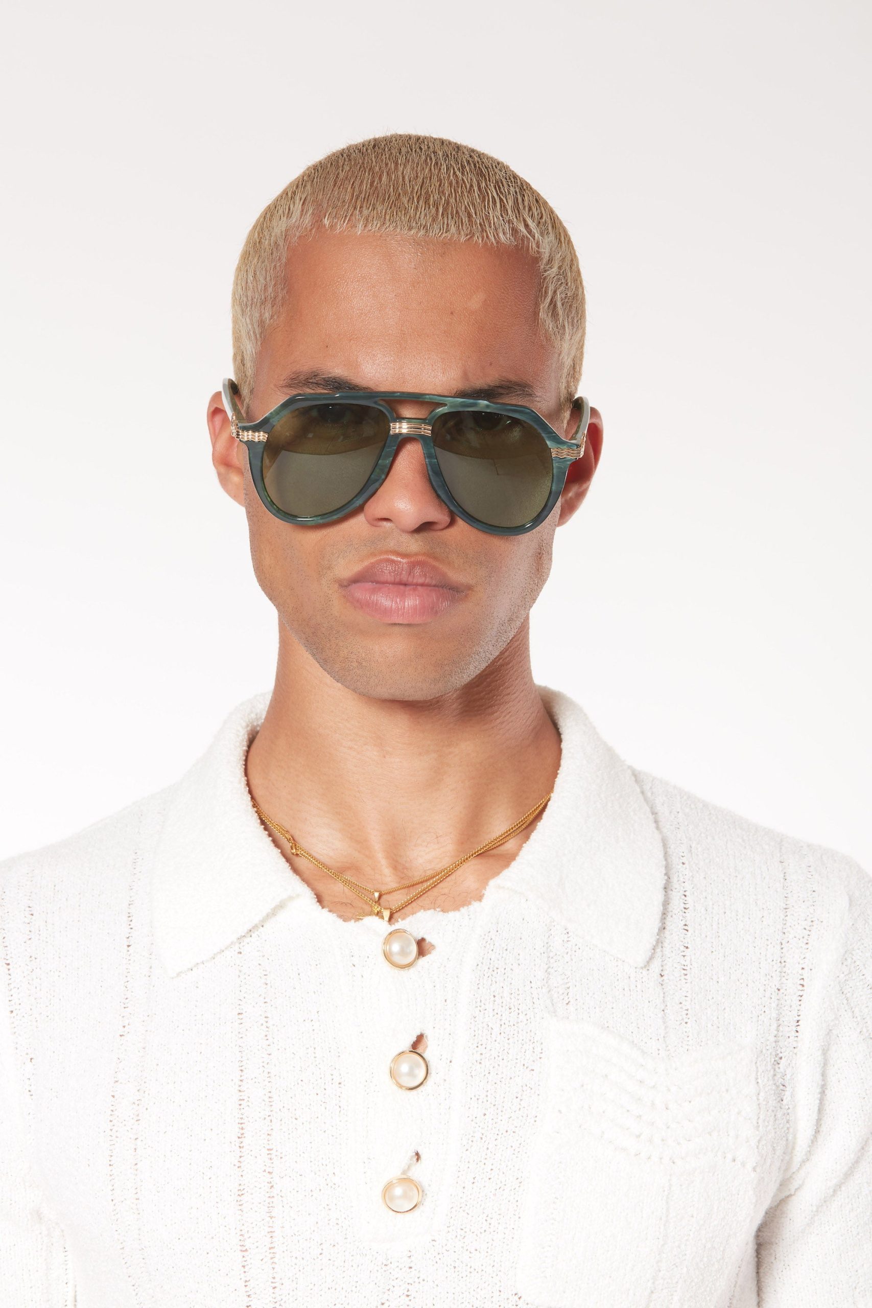 Rajio Green & Gold Sunglasses - 图片 2